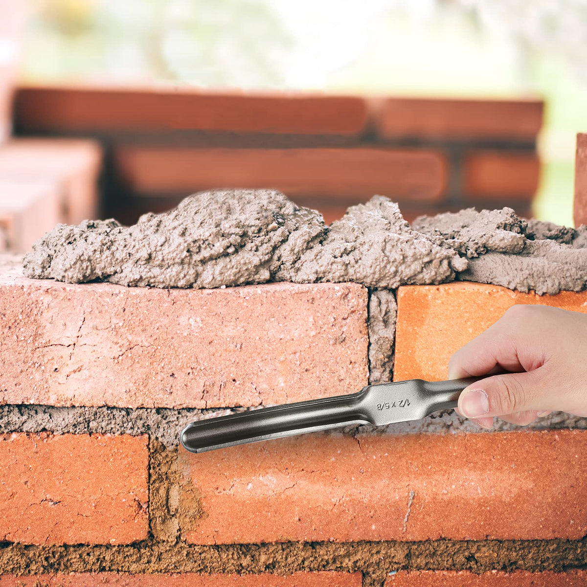 4 Pieces Masonry Grout Mortar Bag Set with Brick Jointer for Tile