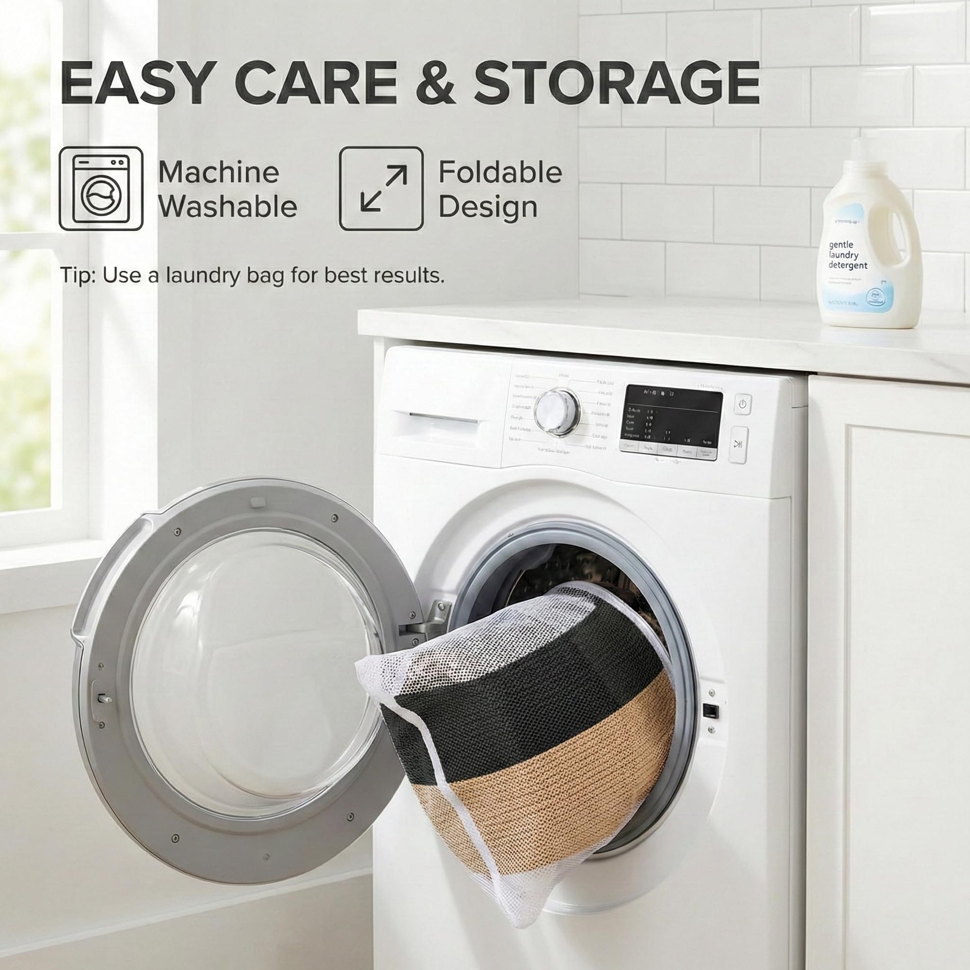 115L Extra Large Machine Washable Cotton Rope Blanket Basket