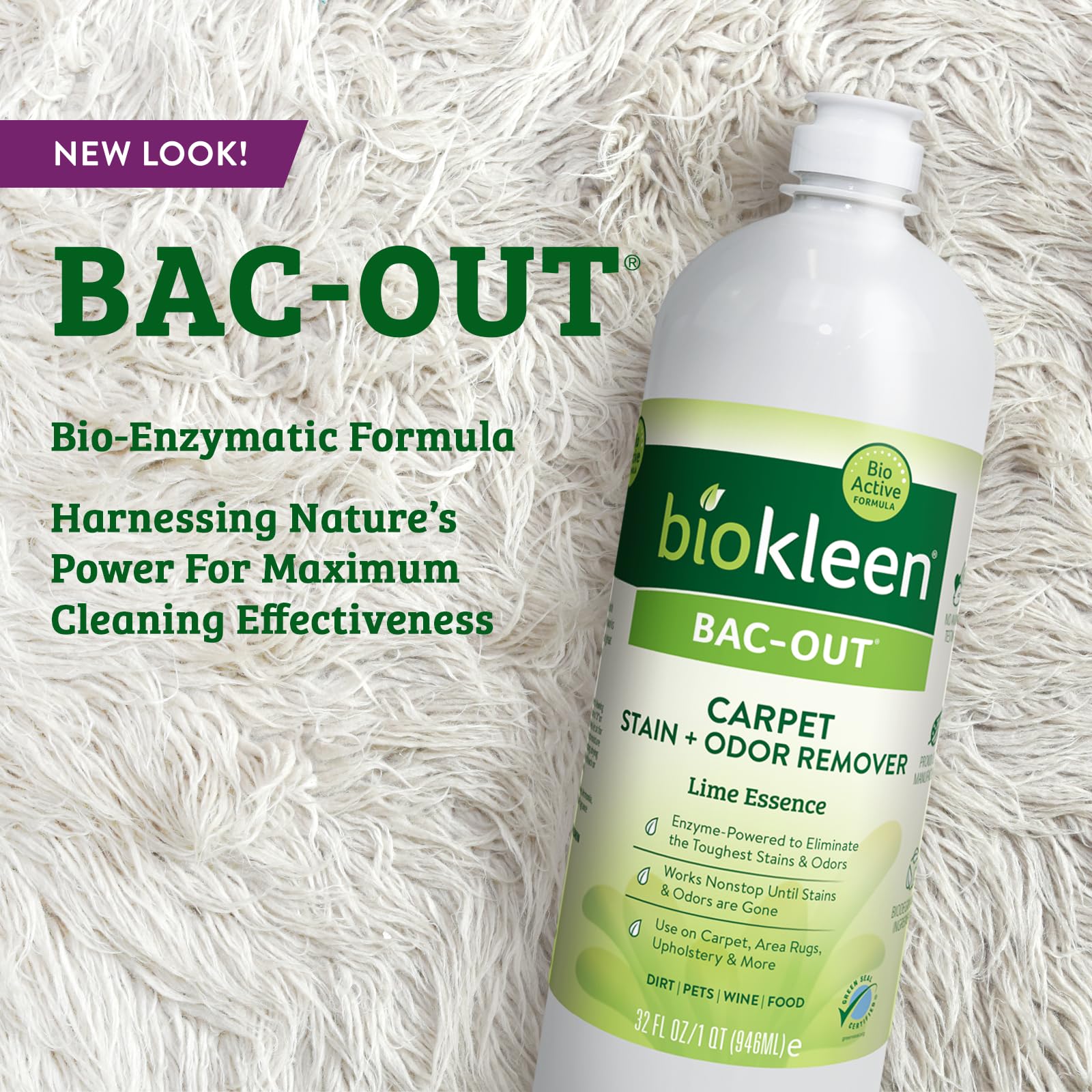 Bac Out Stain Remover for Clothes (64 Fl Oz)
