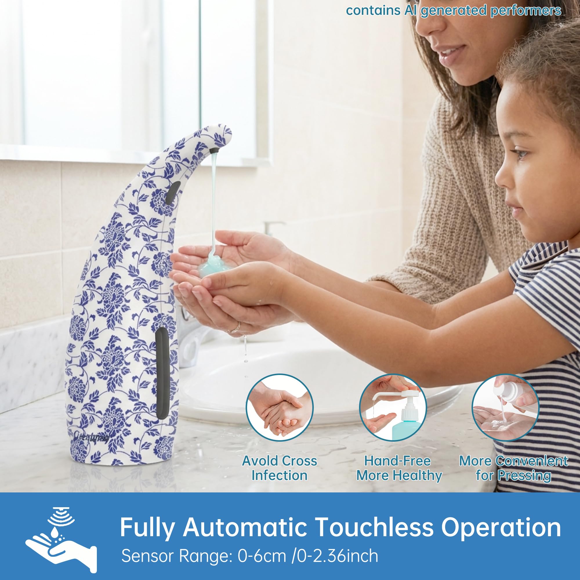 Automatic Soap Dispenser Touchless Rechargeable 10 oz