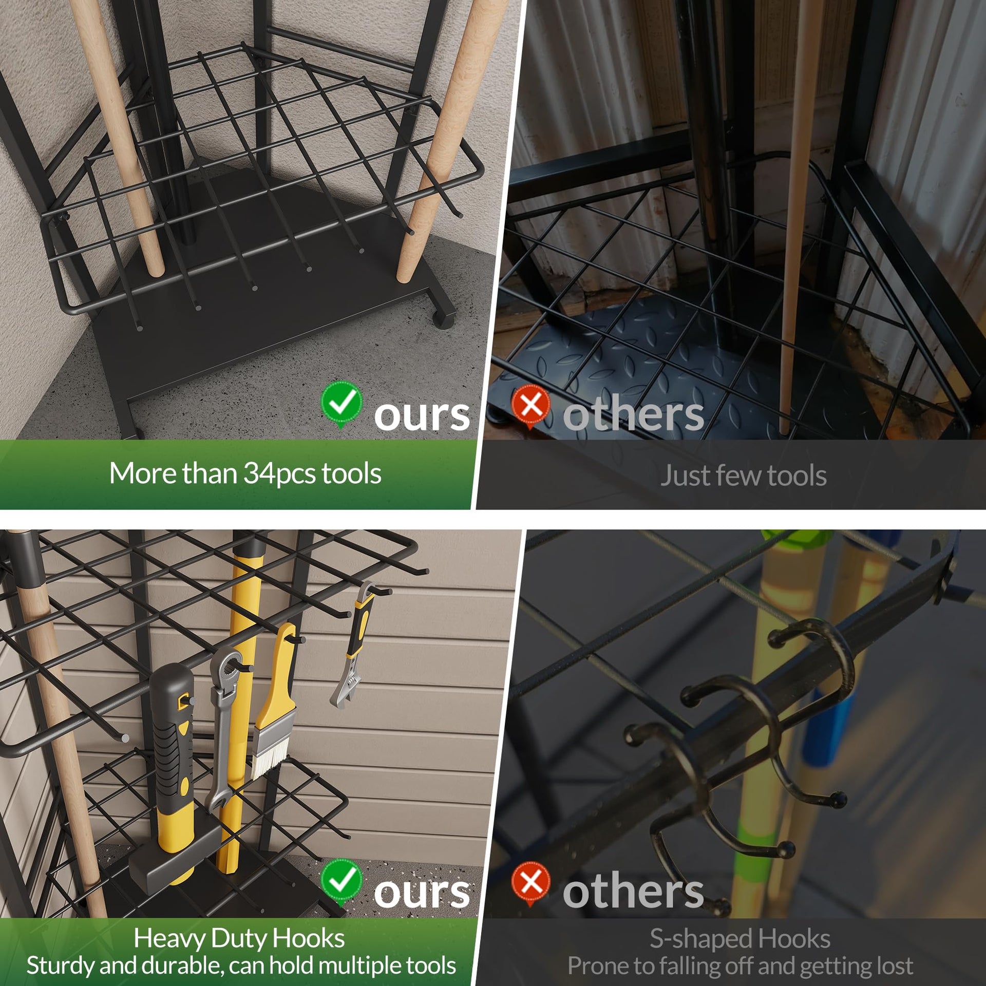 Garden Tool Organizer for Corner
