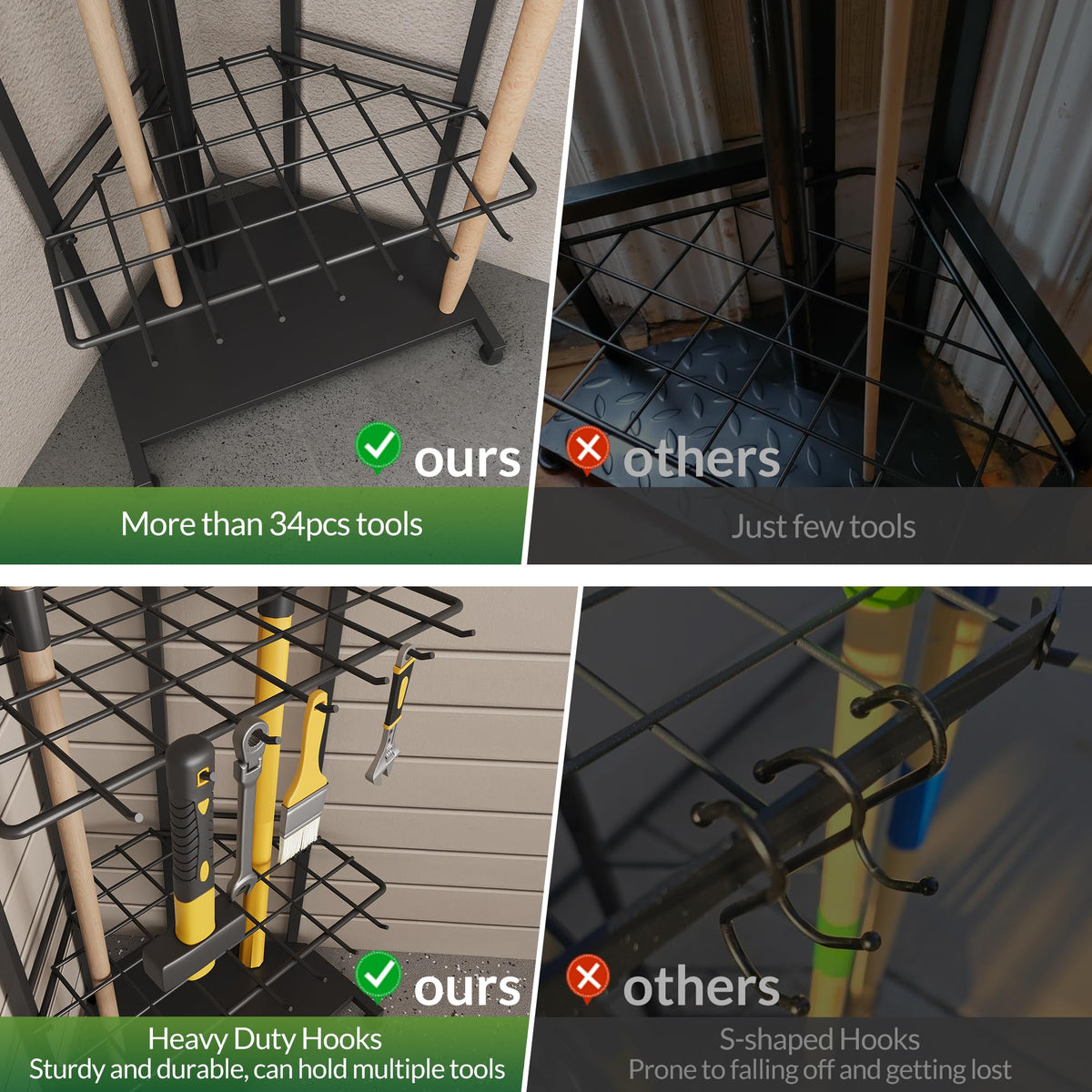 Garden Tool Organizer for Corner