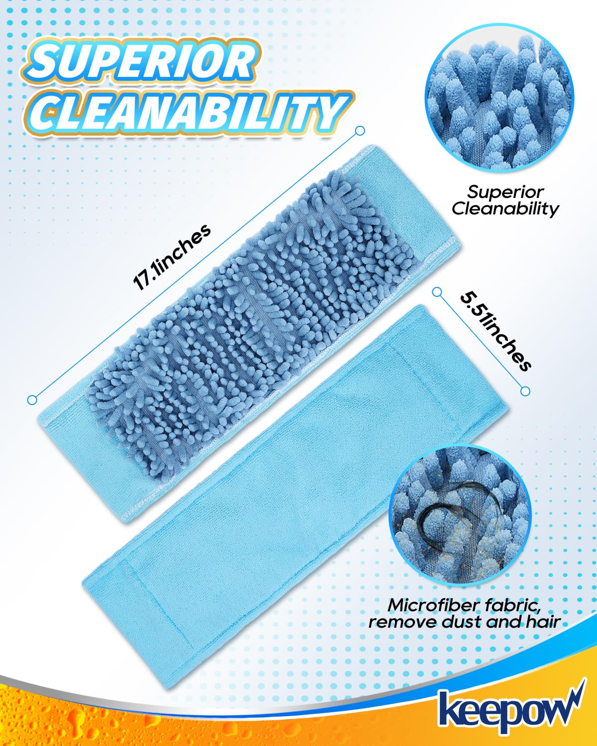 Microfiber Steam Mop Pad Fit for Wagner Steamer 905e (4 Count)