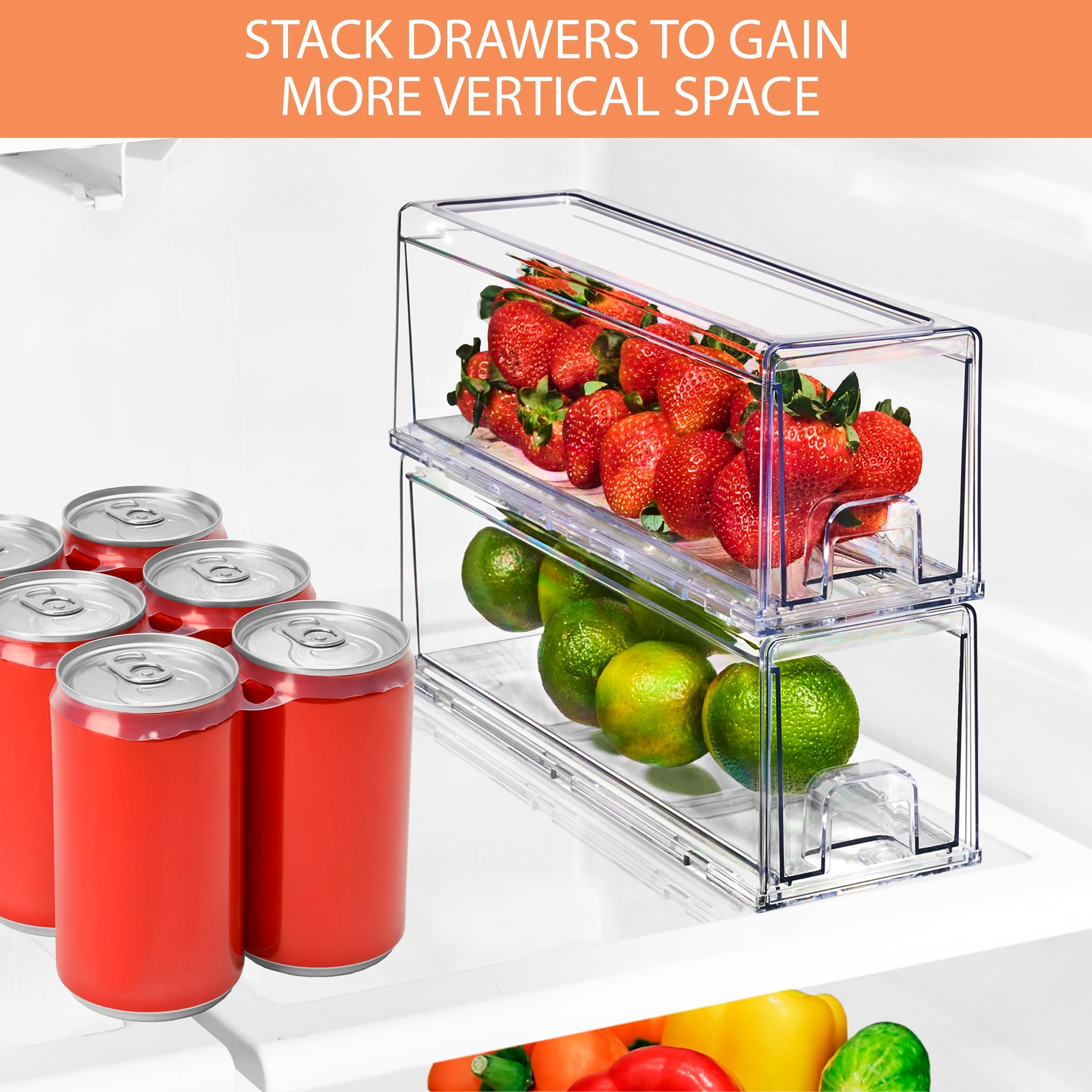 Small Clear Acrylic Storage Drawers (2 Count)