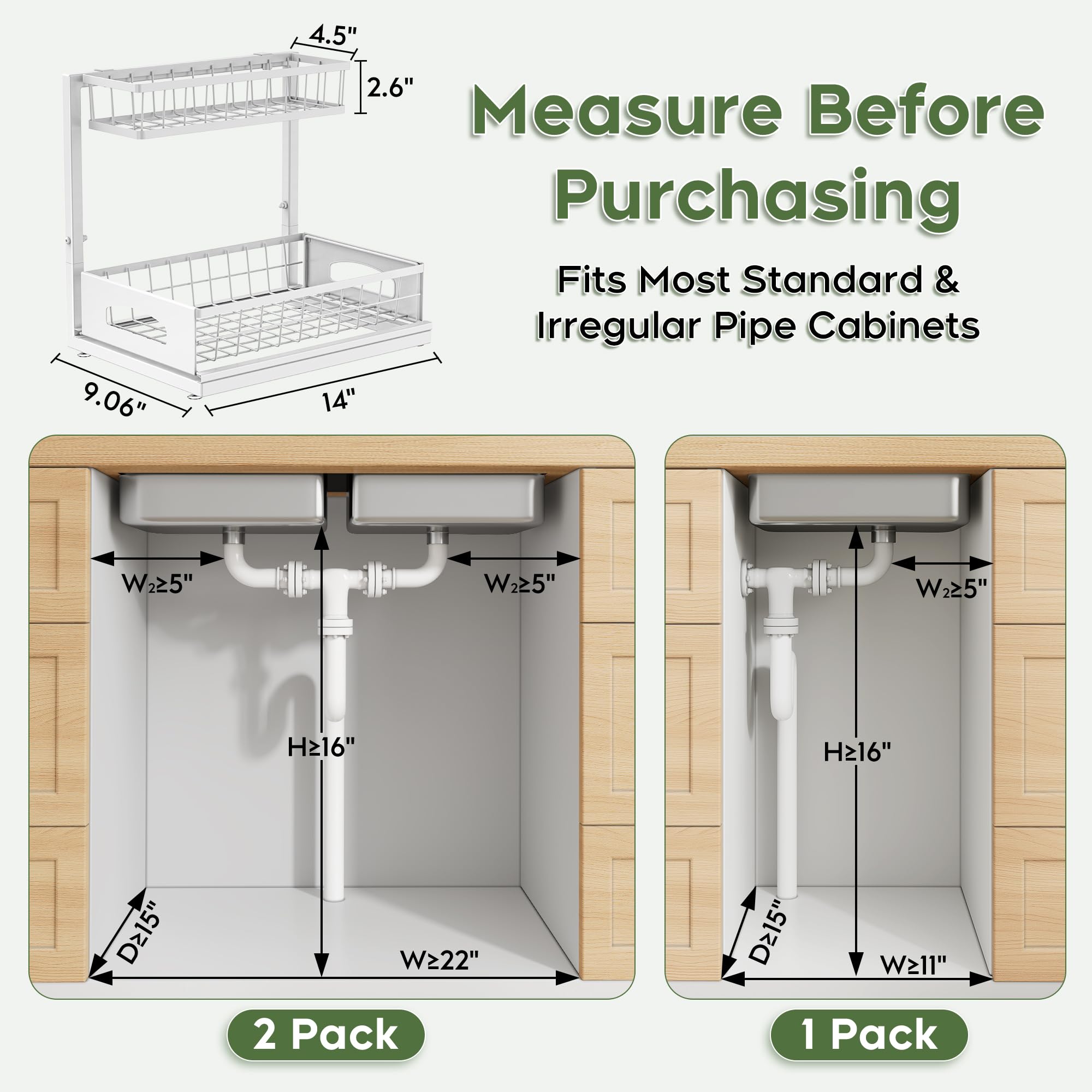 Under Sink Organizer (2 Count)