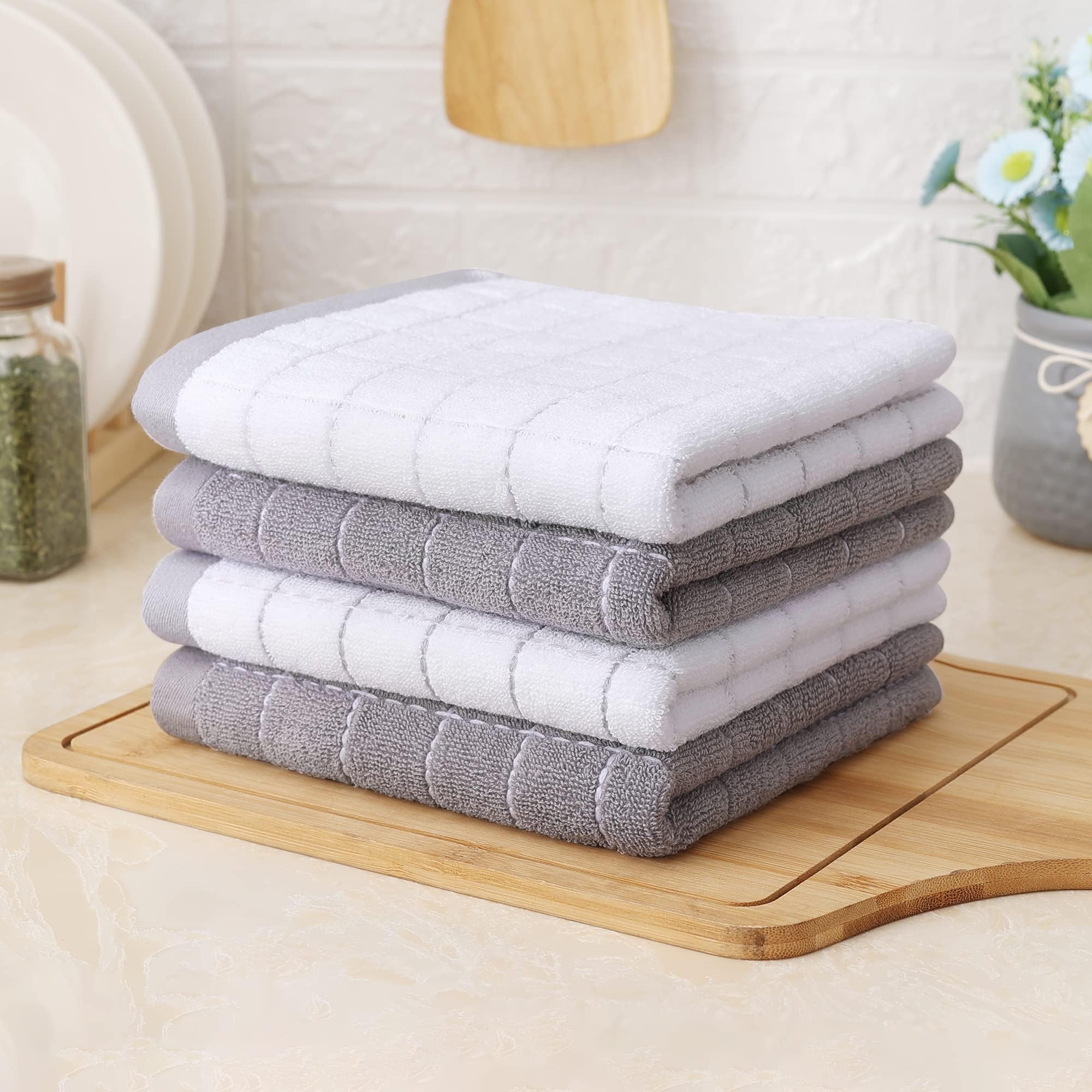 100% Cotton Terry Kitchen Towels (8 Count)