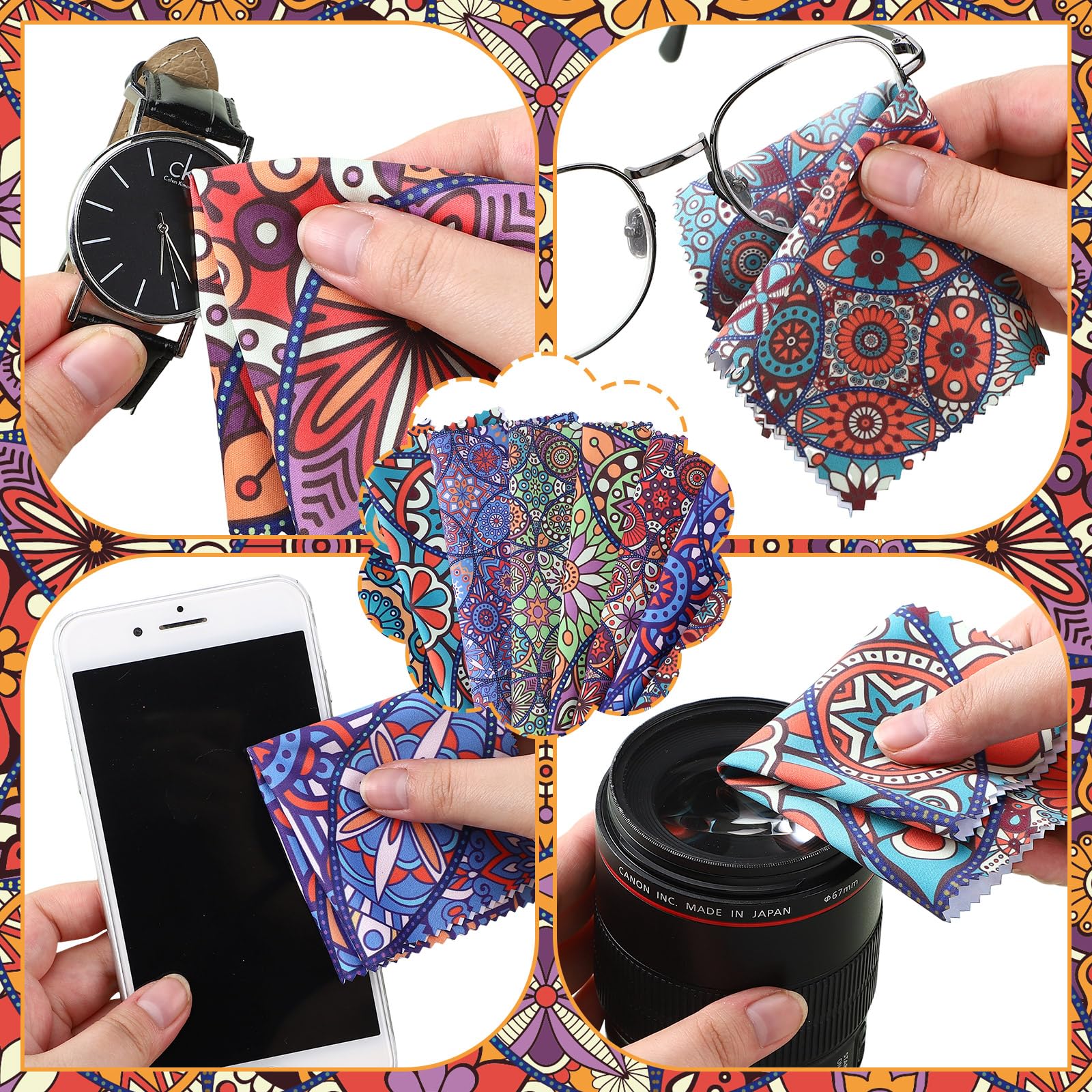 20 Pcs Microfiber Cleaning Cloth Microfiber Cloth Gift Soft Multicolor Glasses Cleaner for Eyeglasses Camera Lens Cell Phone Screens Glasses