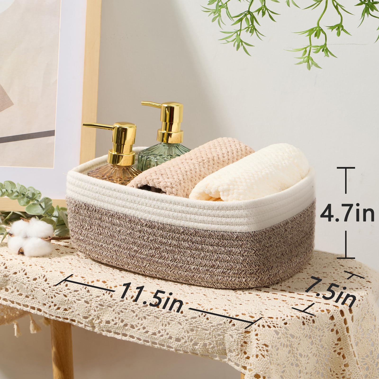 Small Storage Baskets for Organizing (4 Count)