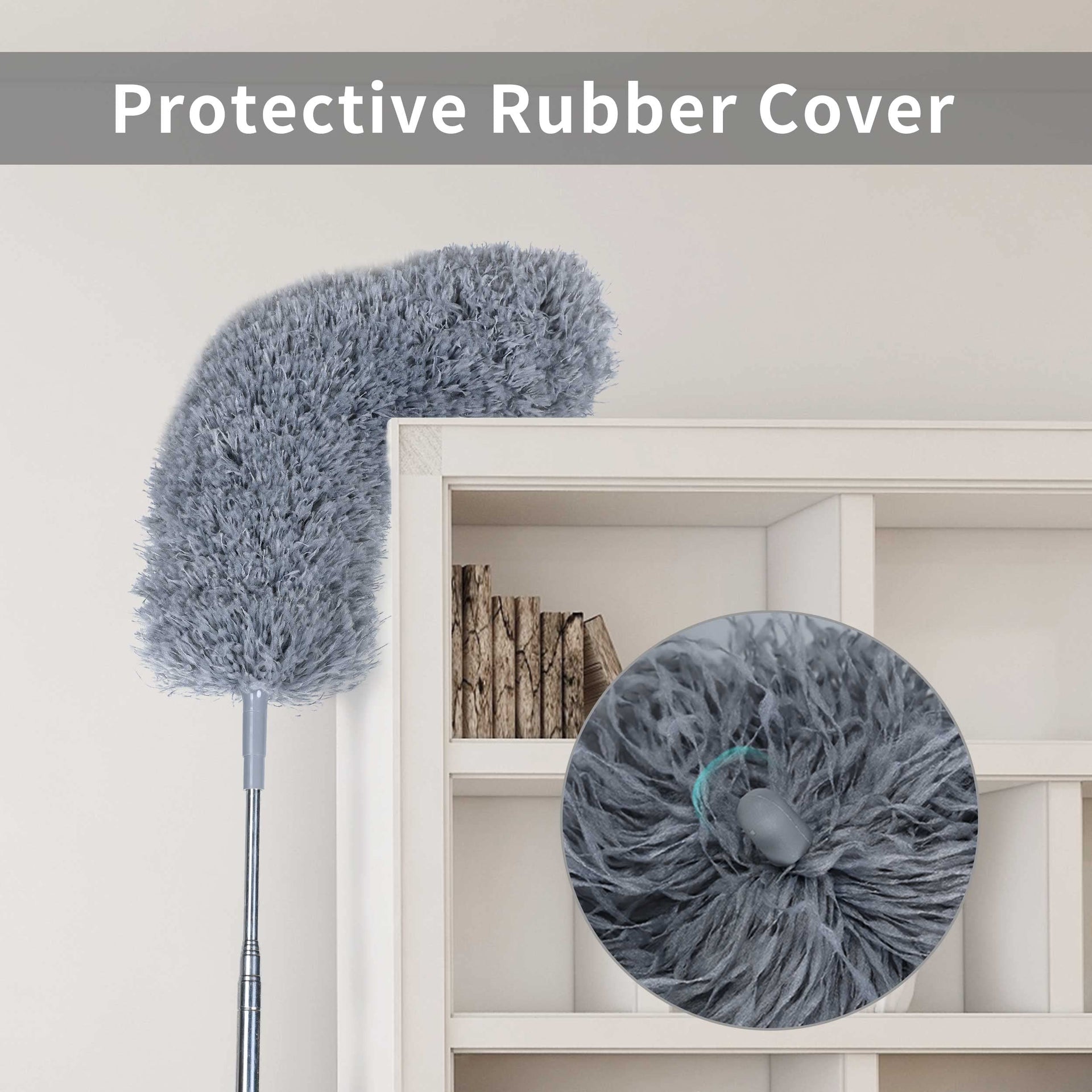 Microfiber Feather Duster with 100 inches Extension Pole