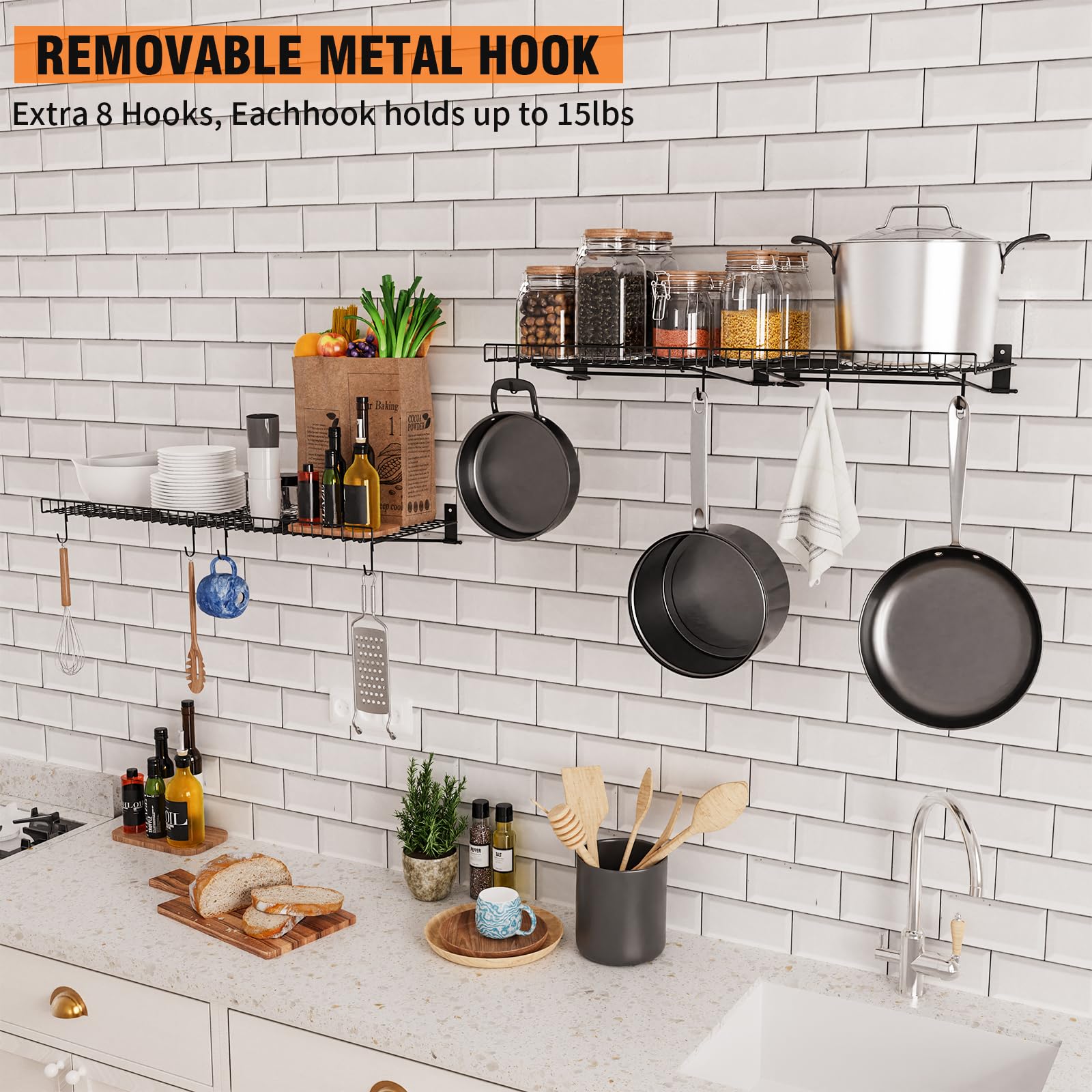 6 Pack Foldable Wall Shelf (6 Count)