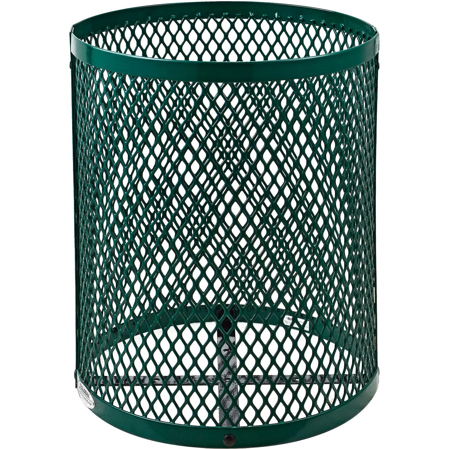Outdoor Diamond Steel Trash Can