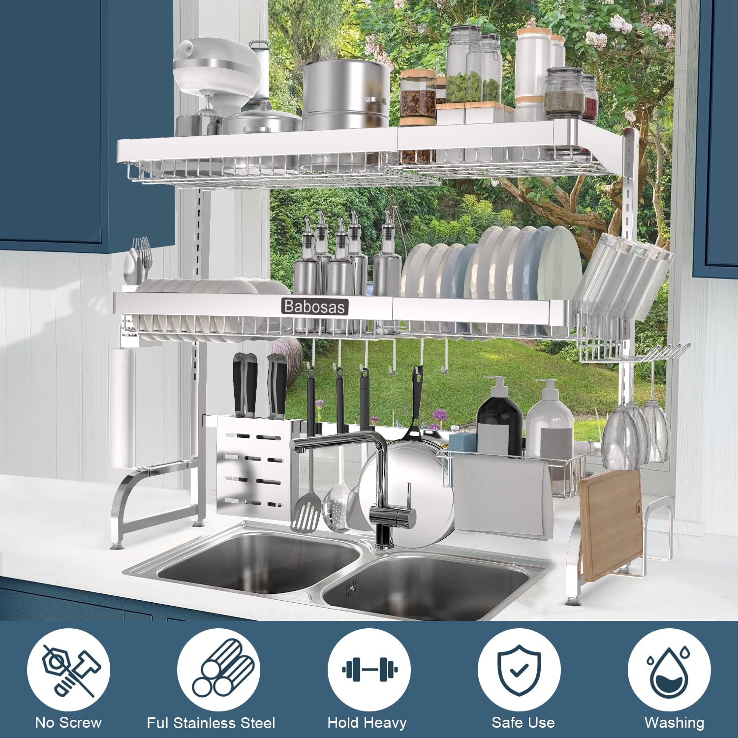Over The Sink Dish Drying Rack