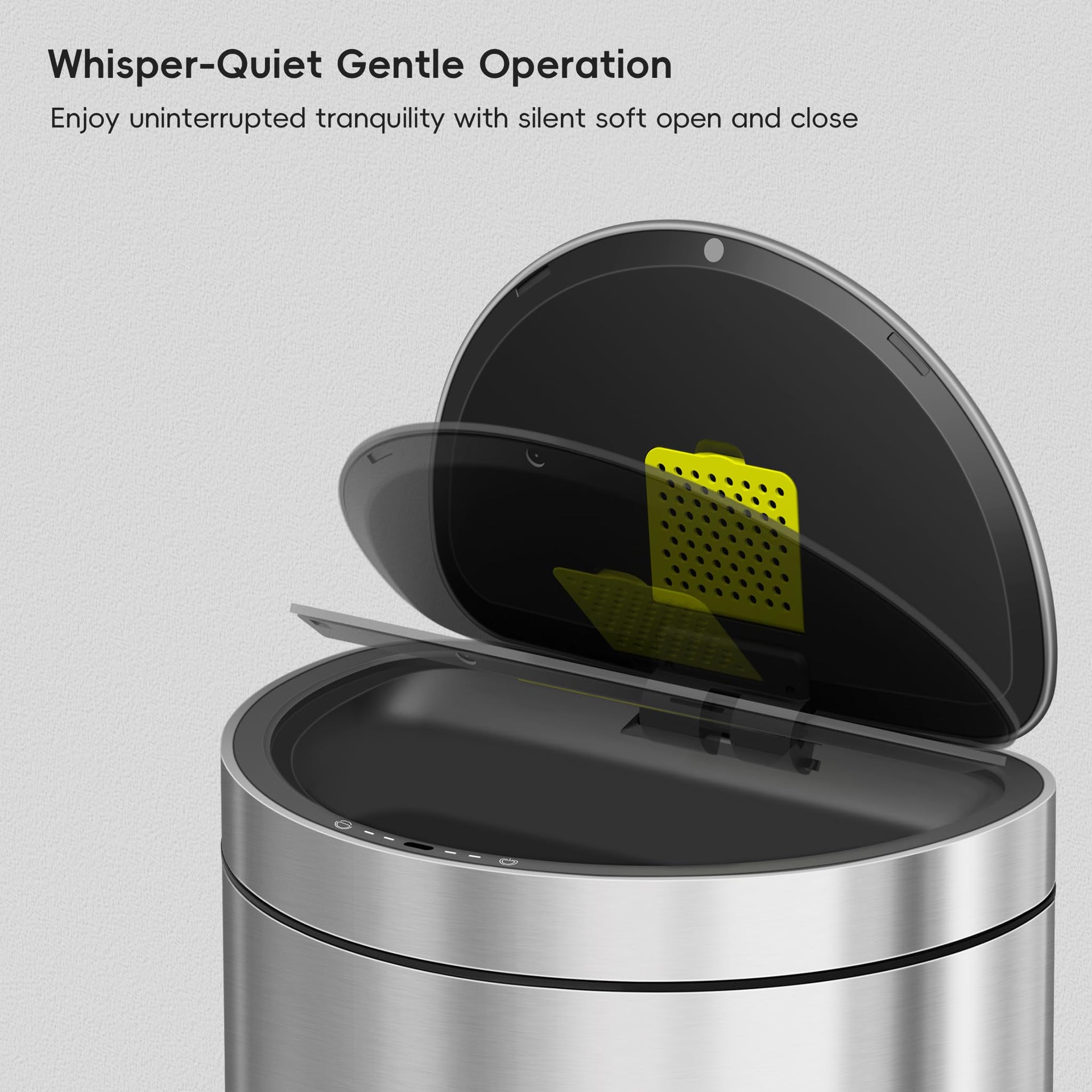 Mirage Semi Round Motion Sensor Trash Can or Recycling Bin