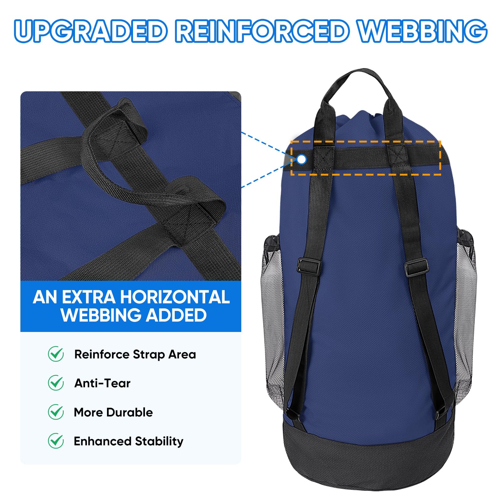 2PK 150L Laundry Bag Backpack (2 Count)