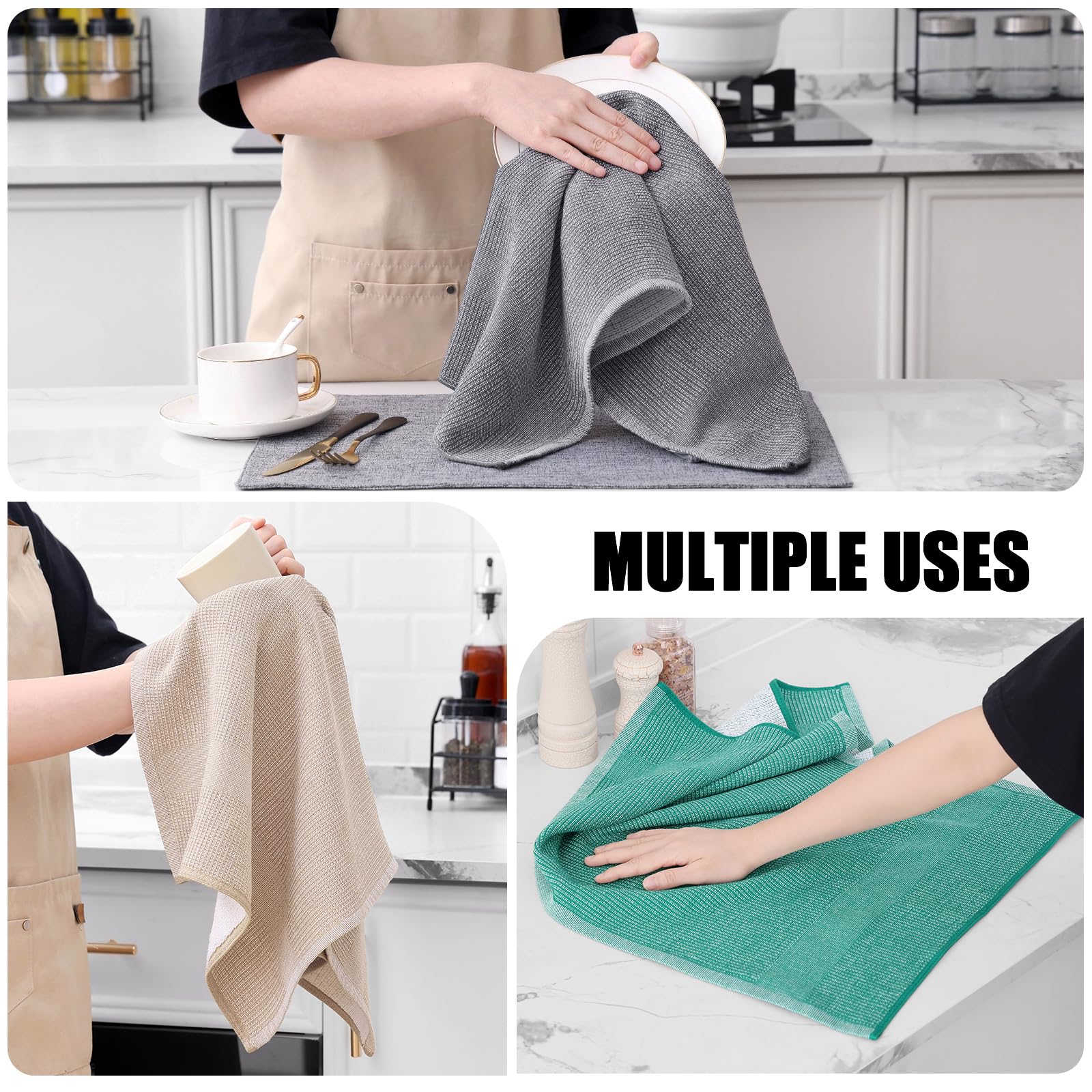 380 GSM Cotton Premium Kitchen Towels 6 Pack (6 Count)