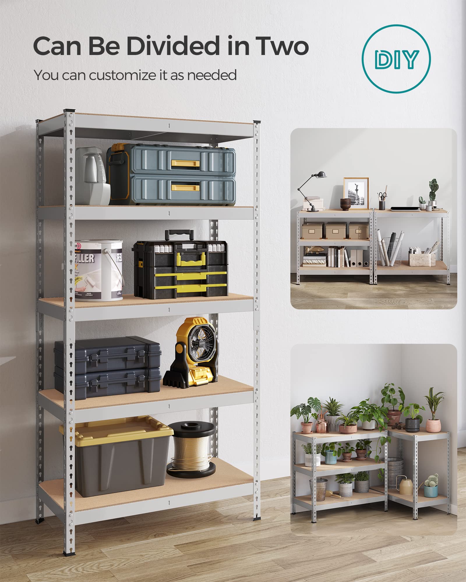 5 Tier Storage Shelves (2 Count)