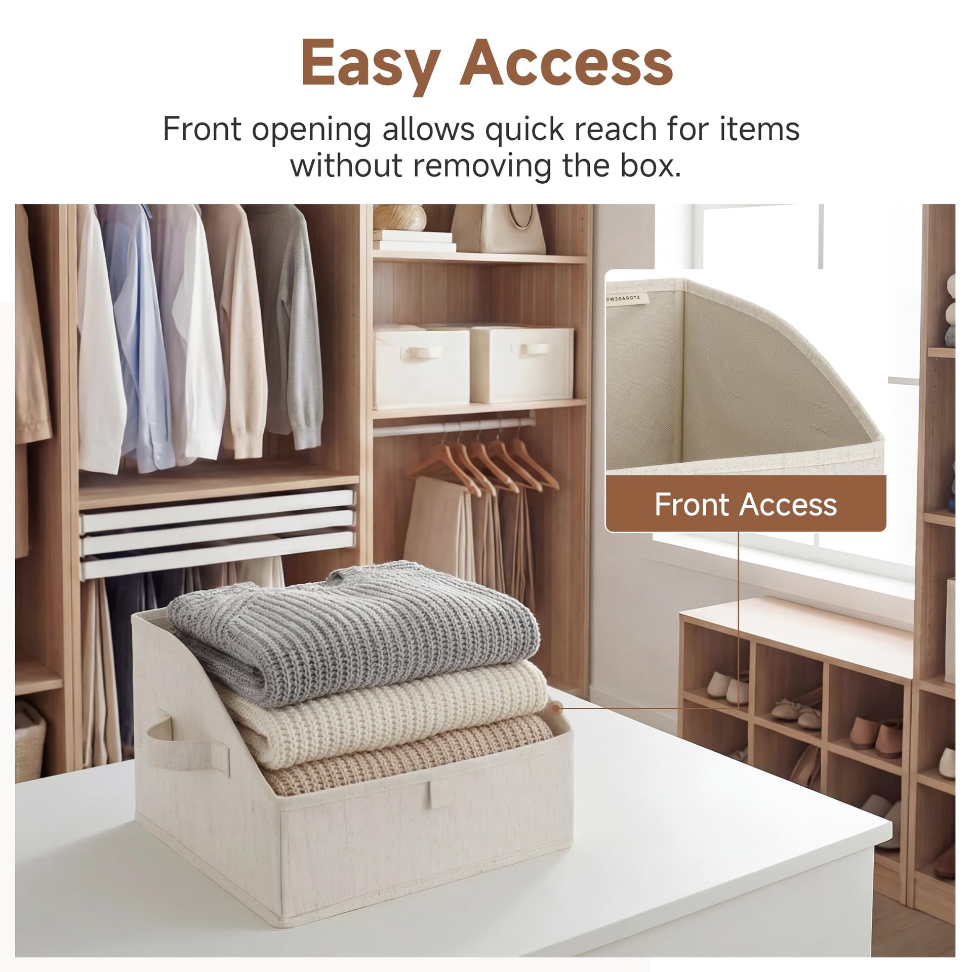 Closet Storage Bins (3 Count)