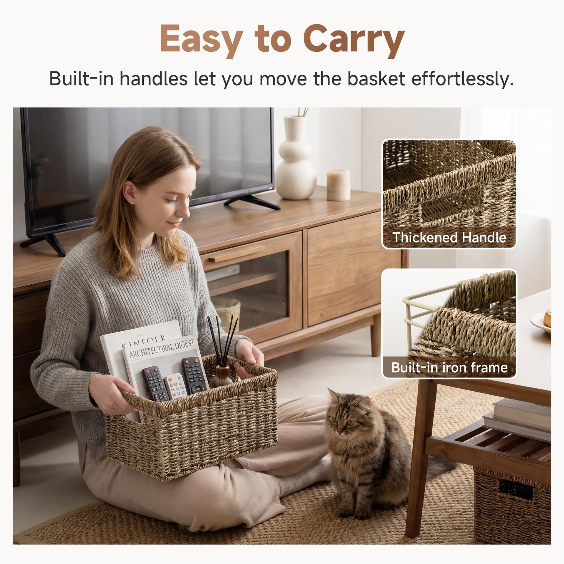 Wicker Baskets for Storage (2 Count)