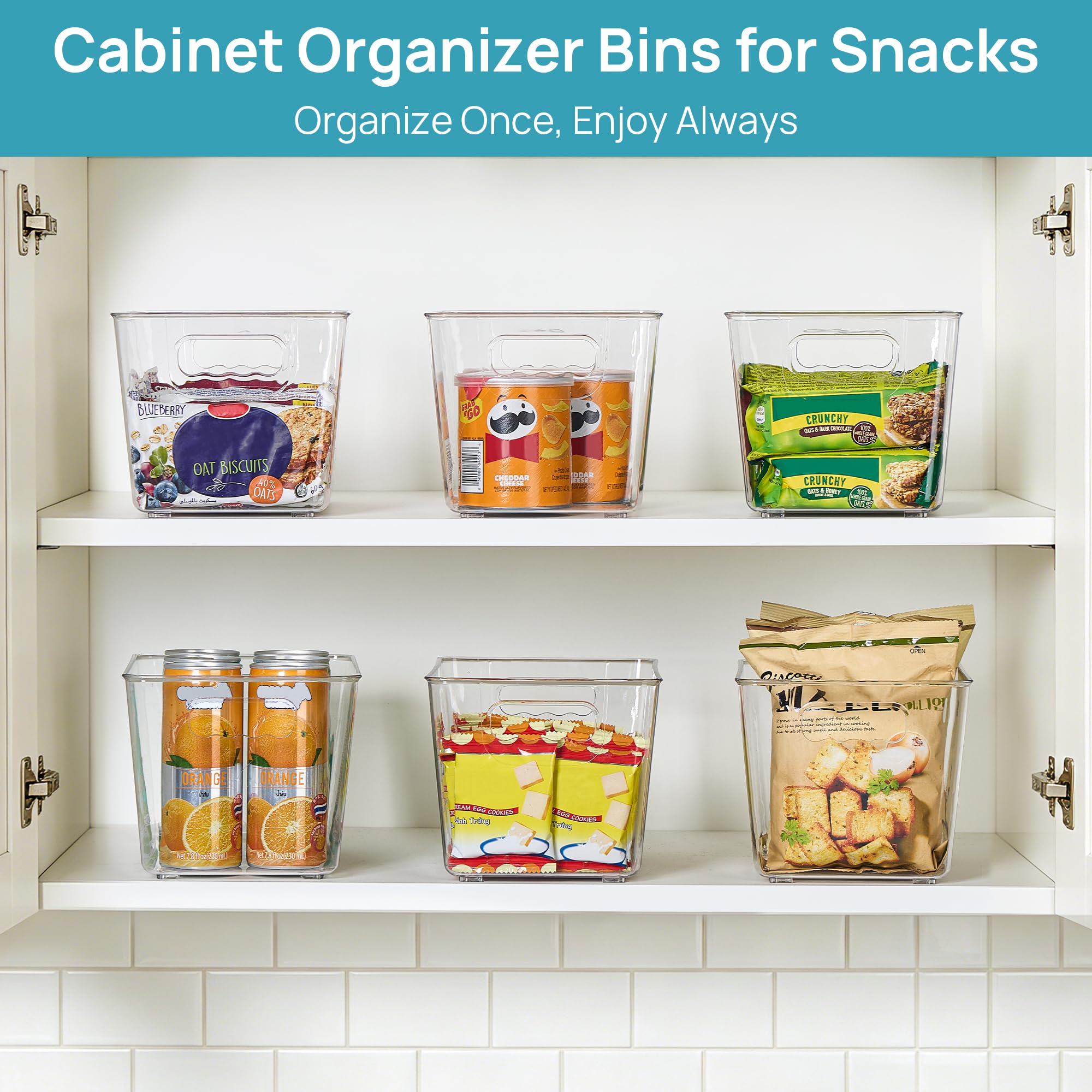 6 Pack Clear Storage Bins (6 Count)