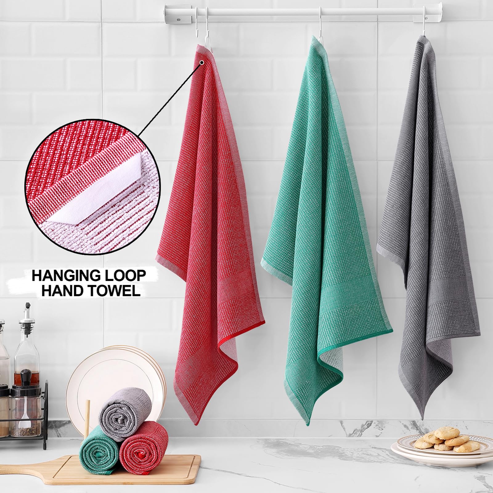 380 GSM Cotton Premium Kitchen Towels 6 Pack (6 Count)