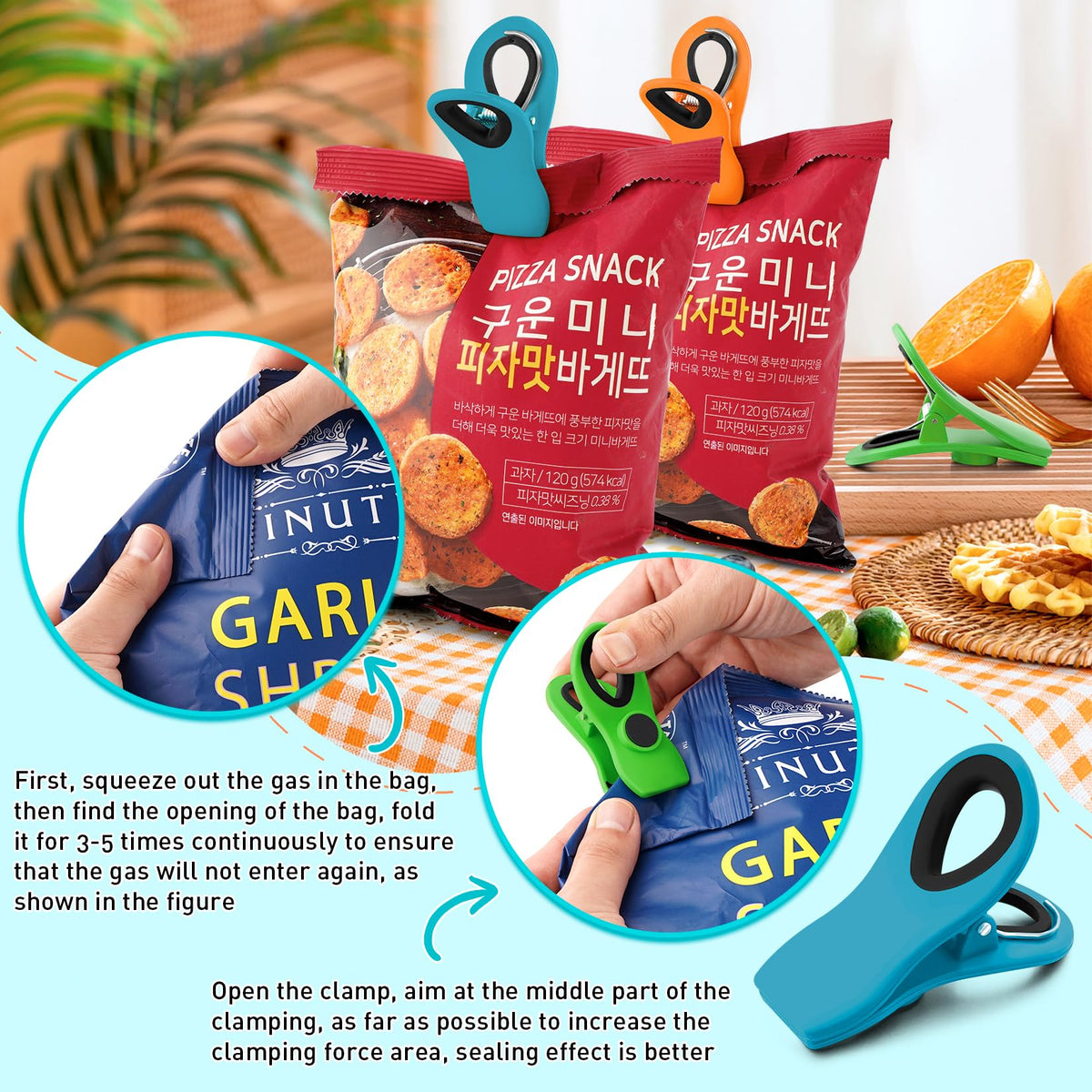 24 Pack Multicolor Chip Clips (24 Count)