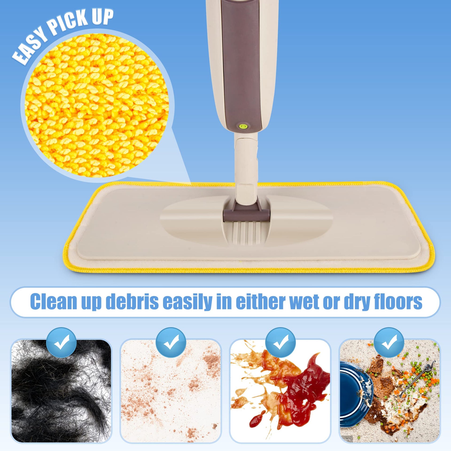 Reusable Mop Pads for Swiffer PowerMop (6 Count)
