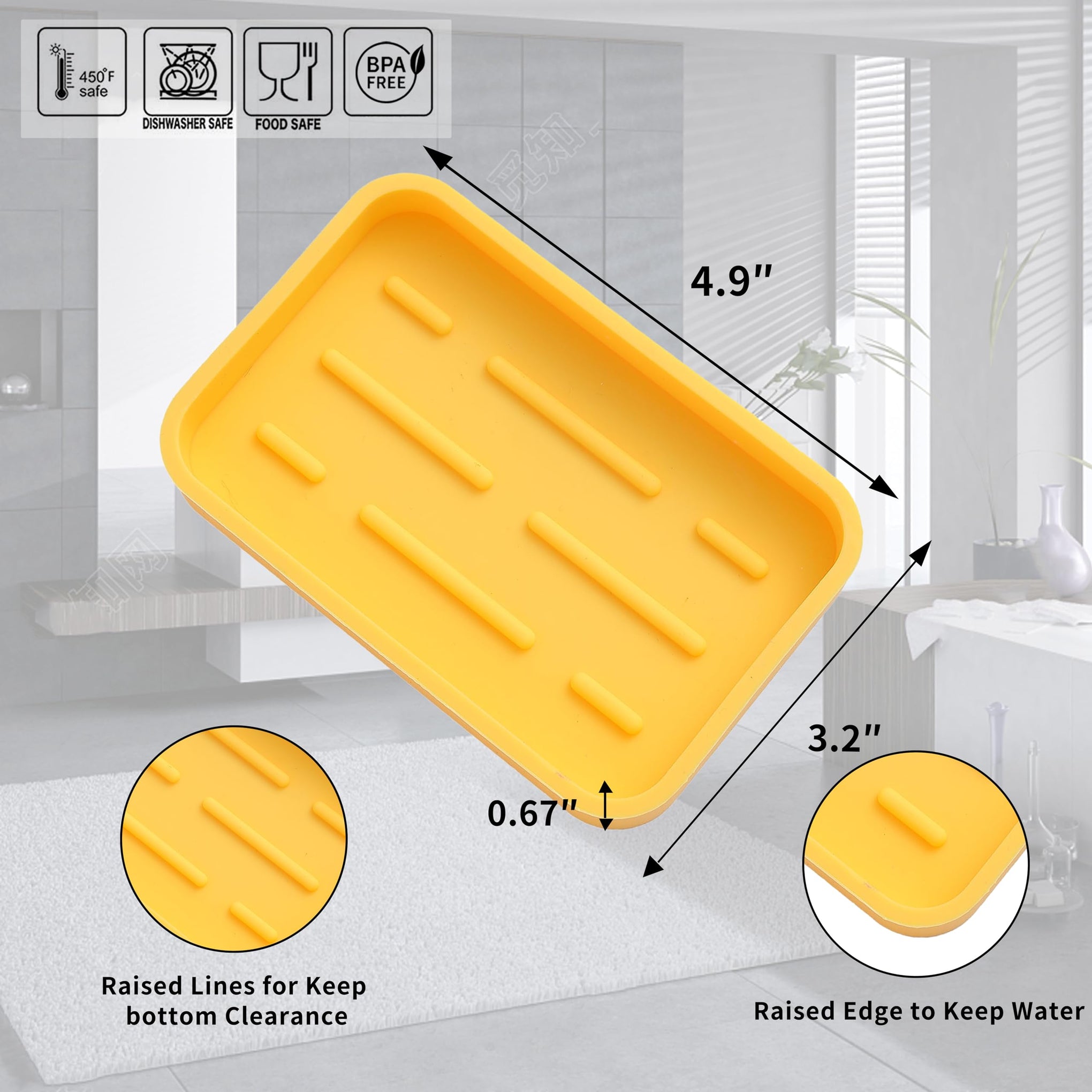 Silicone Kitchen Sink Organizer Tray for Multiple Usage