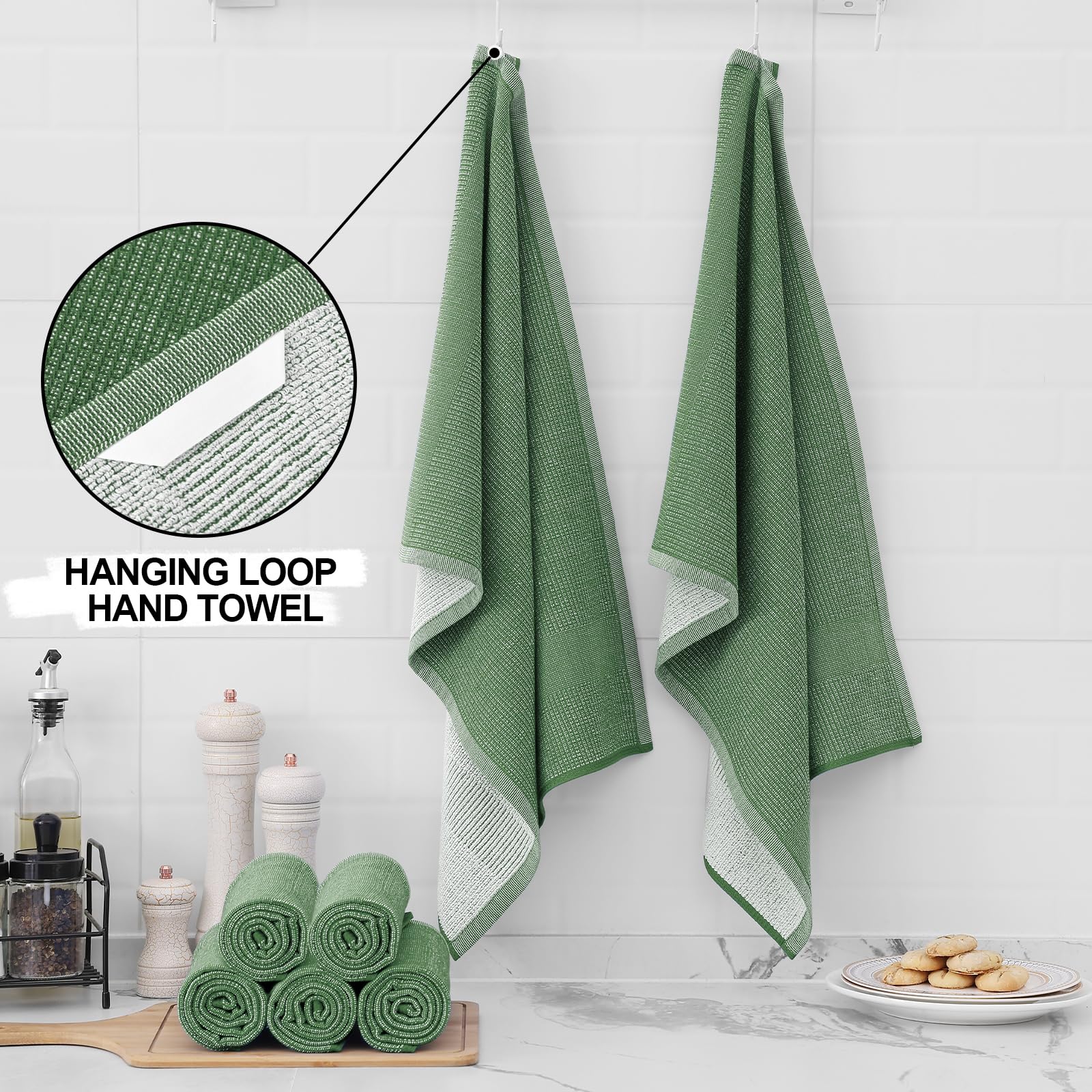 380 GSM Cotton Premium Kitchen Towels 6 Pack (6 Count)
