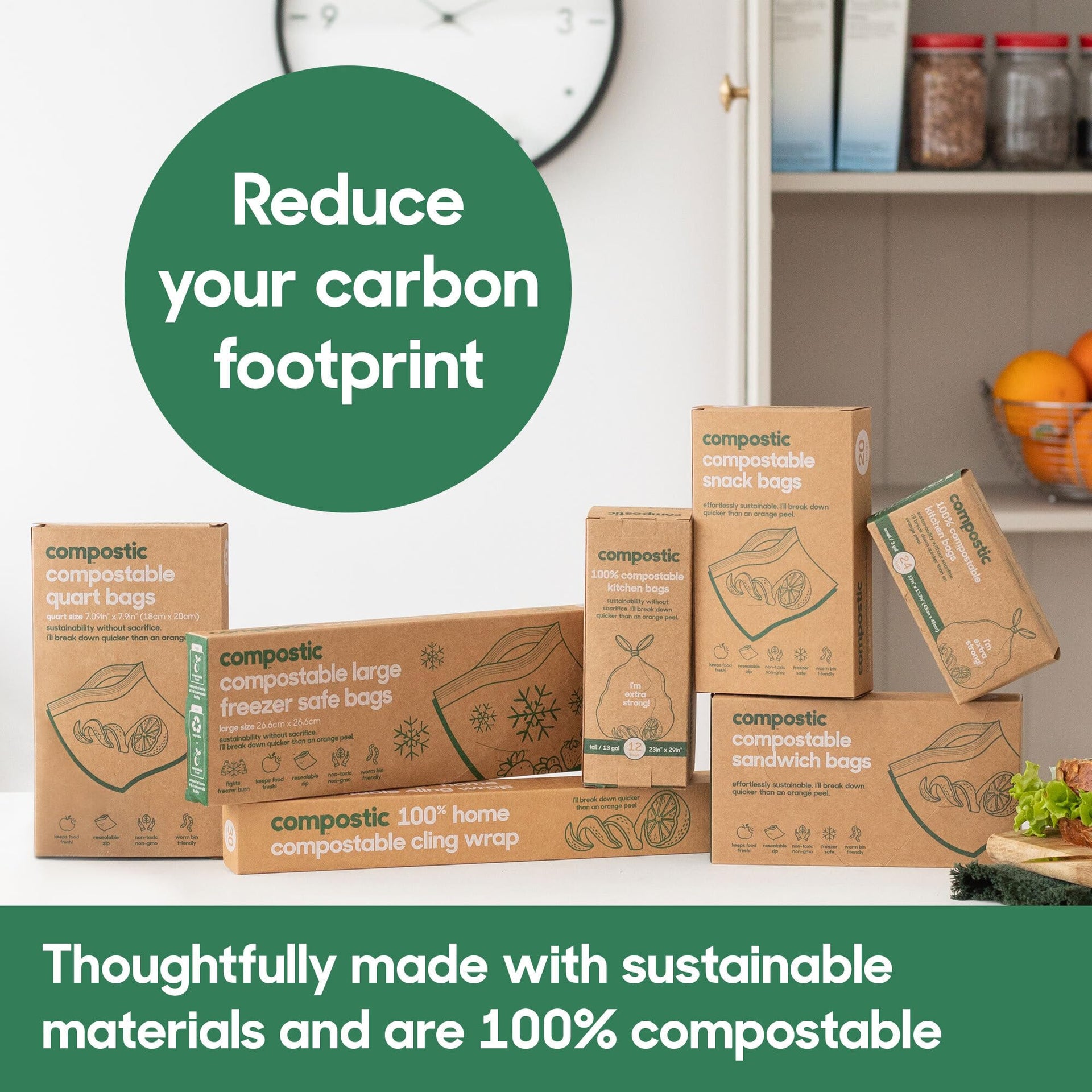 Compostable XL Sandwich Bags (60 Count)