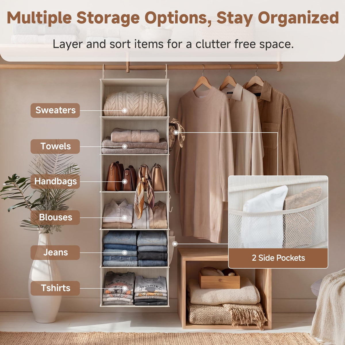 6 Shelf Jumbo Closet Organizers (6 Count)