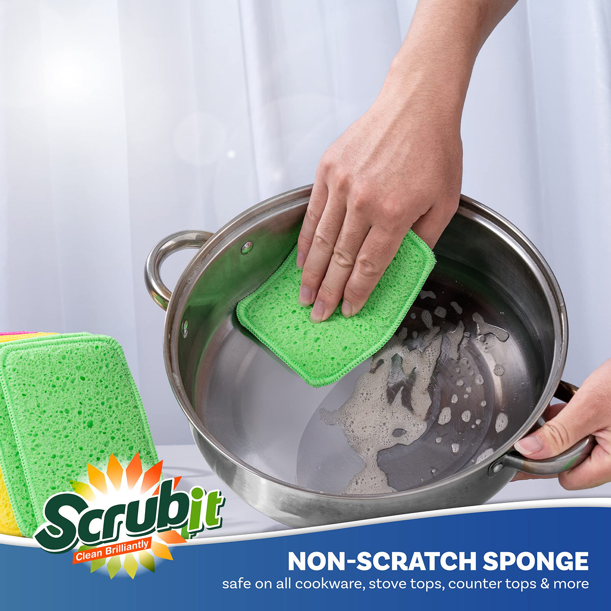 Scrub and Wipe Scrubbing Pads [10 Pack] (10 Count)