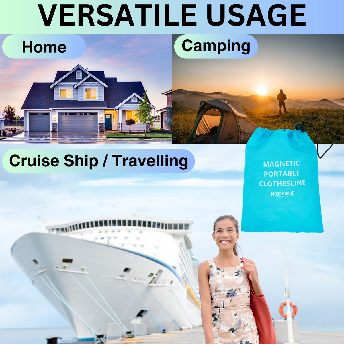 Magnetic Clothesline for Cruise Ship