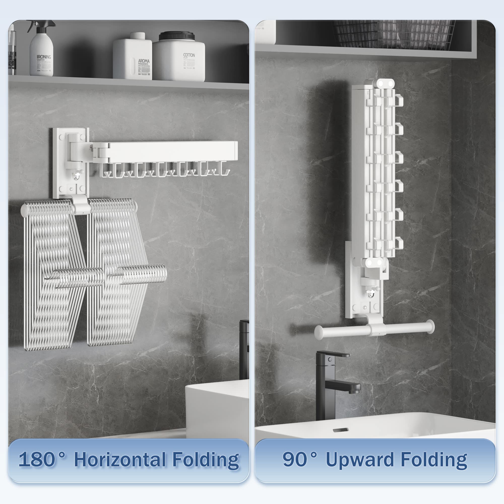 Drying Rack Wall Mounted Clothes Rack