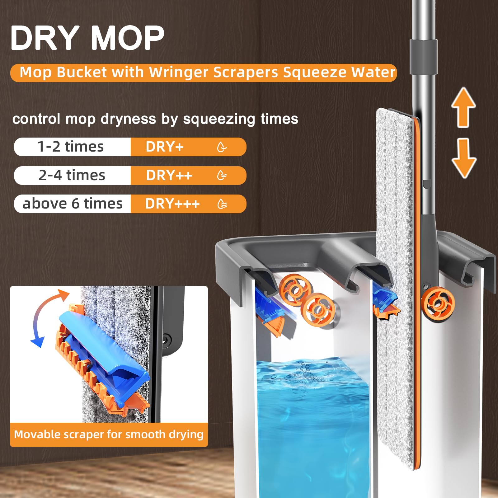 Mop and Bucket with Wringer Set for Home - ModHome Supplies