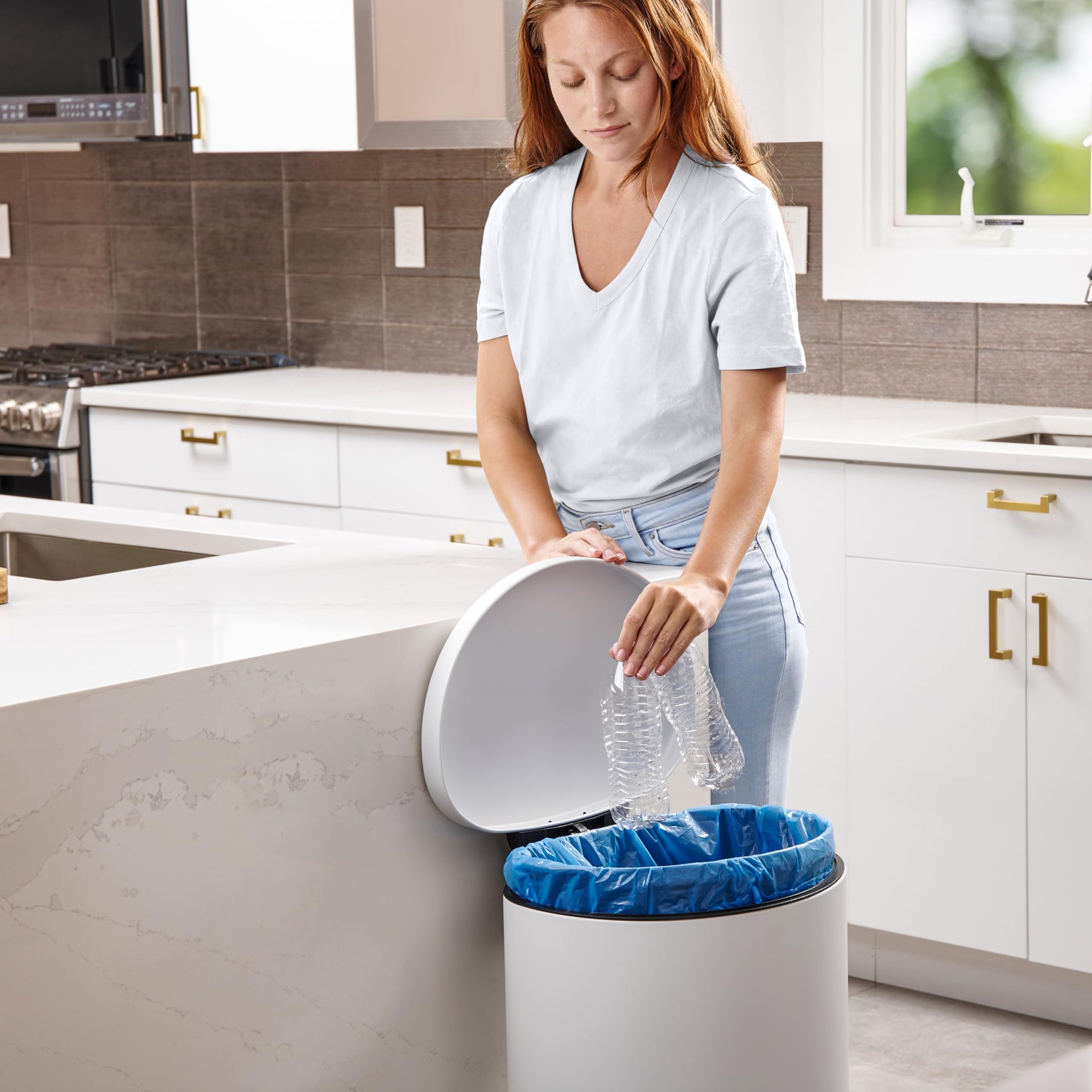 12 16 Gallon Recycling Trash Bags │1.2 Mil │ Blue Garbage Bags │ 24” x 31” (250 Count)