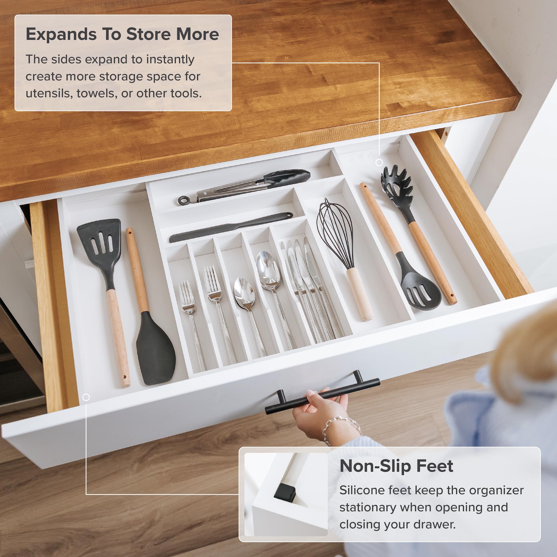 Silverware & Utensil Drawer Organizer