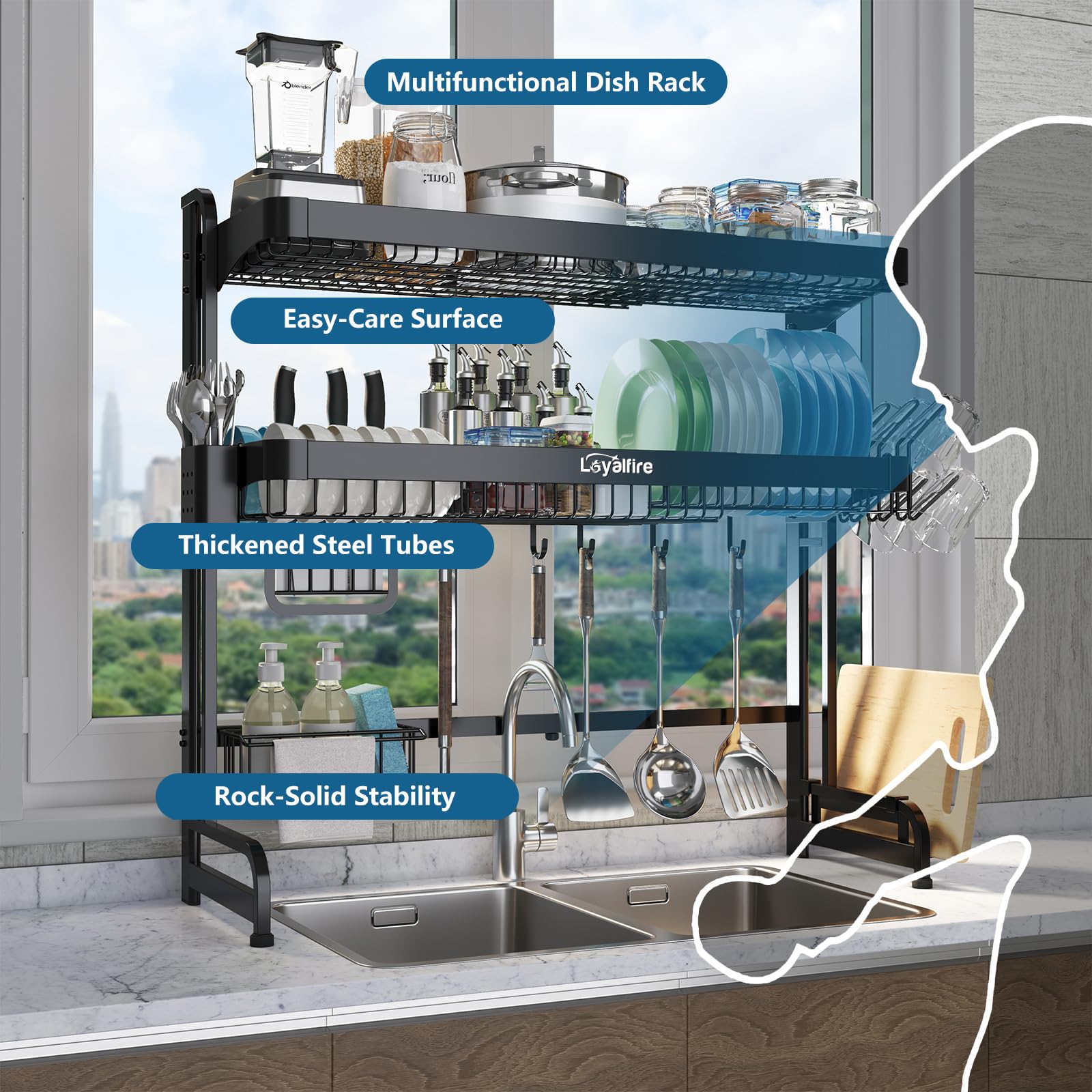 Over Sink Dish Drying Rack