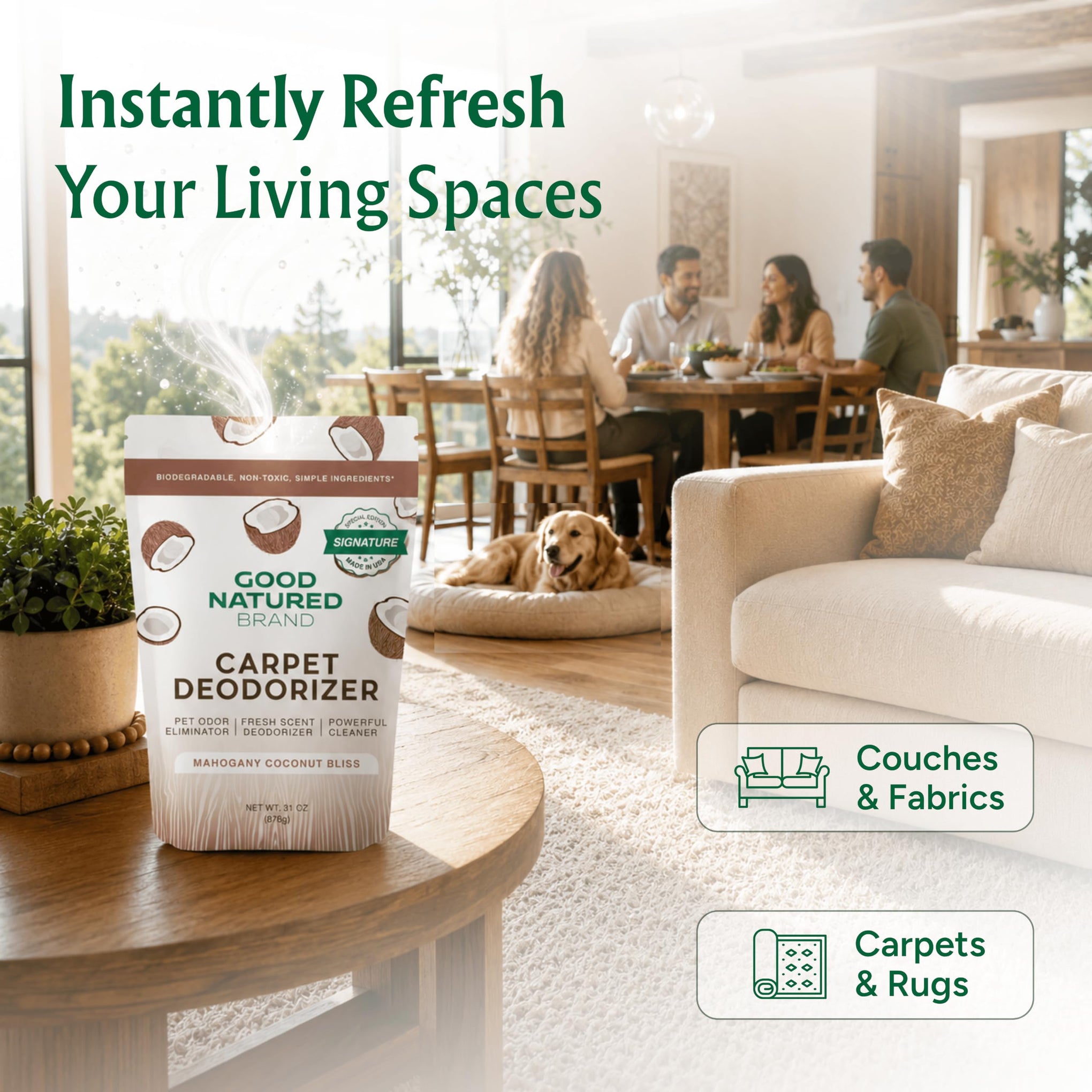 Carpet Deodorizer & Freshener Powder (31 Ounce)
