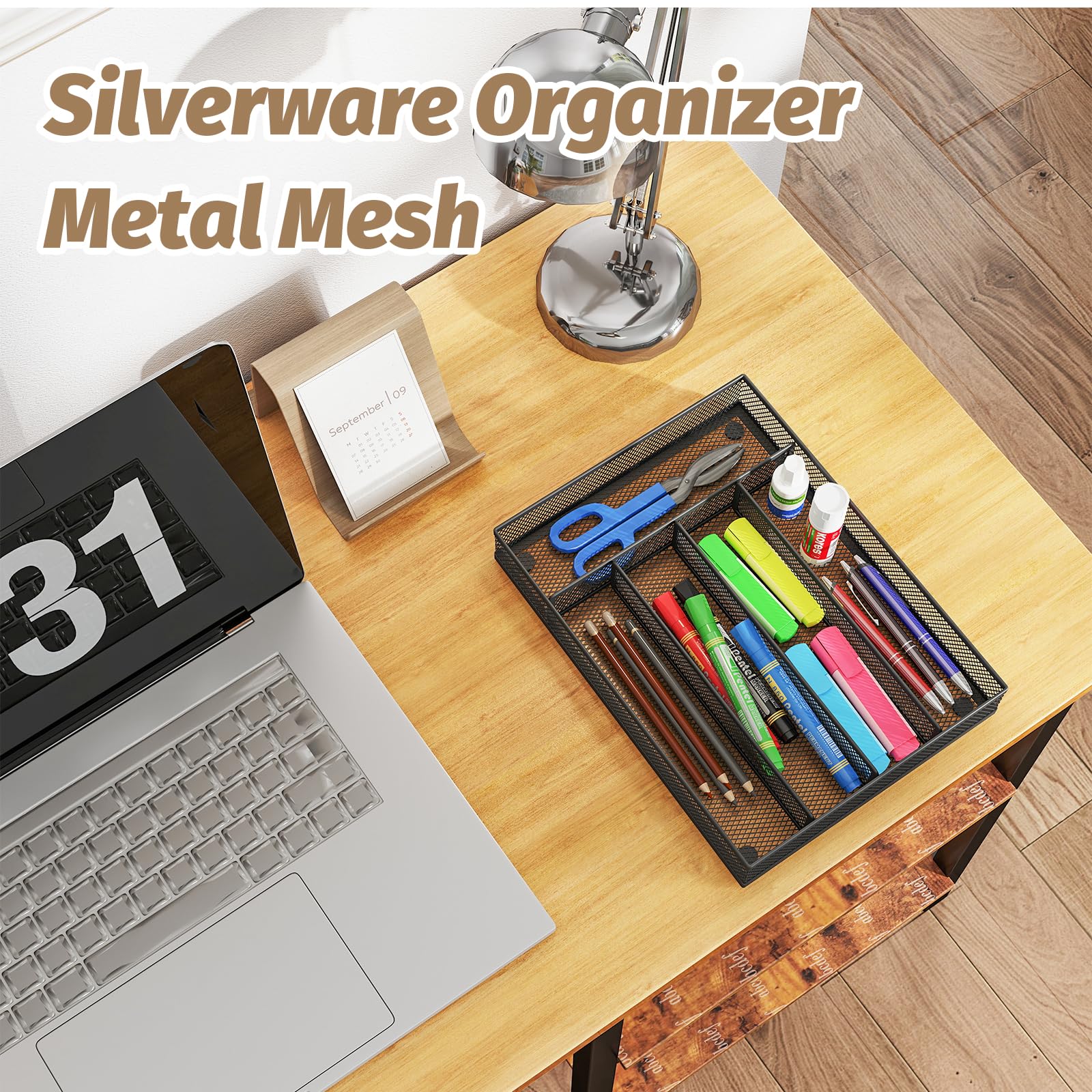 mesh silverware tray for drawer