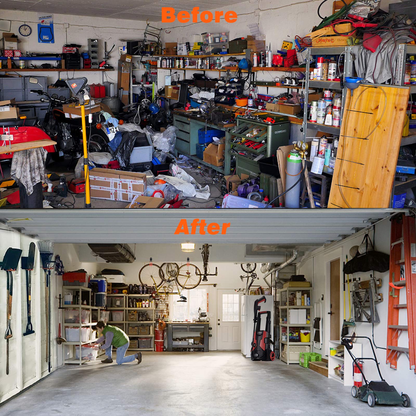 Garage Hooks Heavy Duty (4 Count)