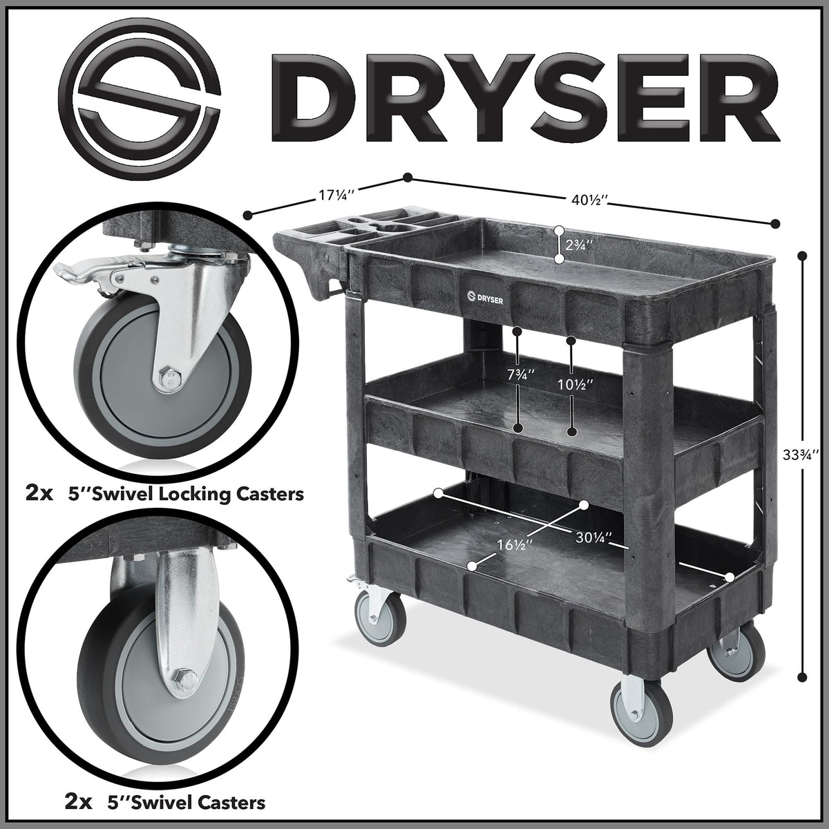 Utility Cart with Wheels