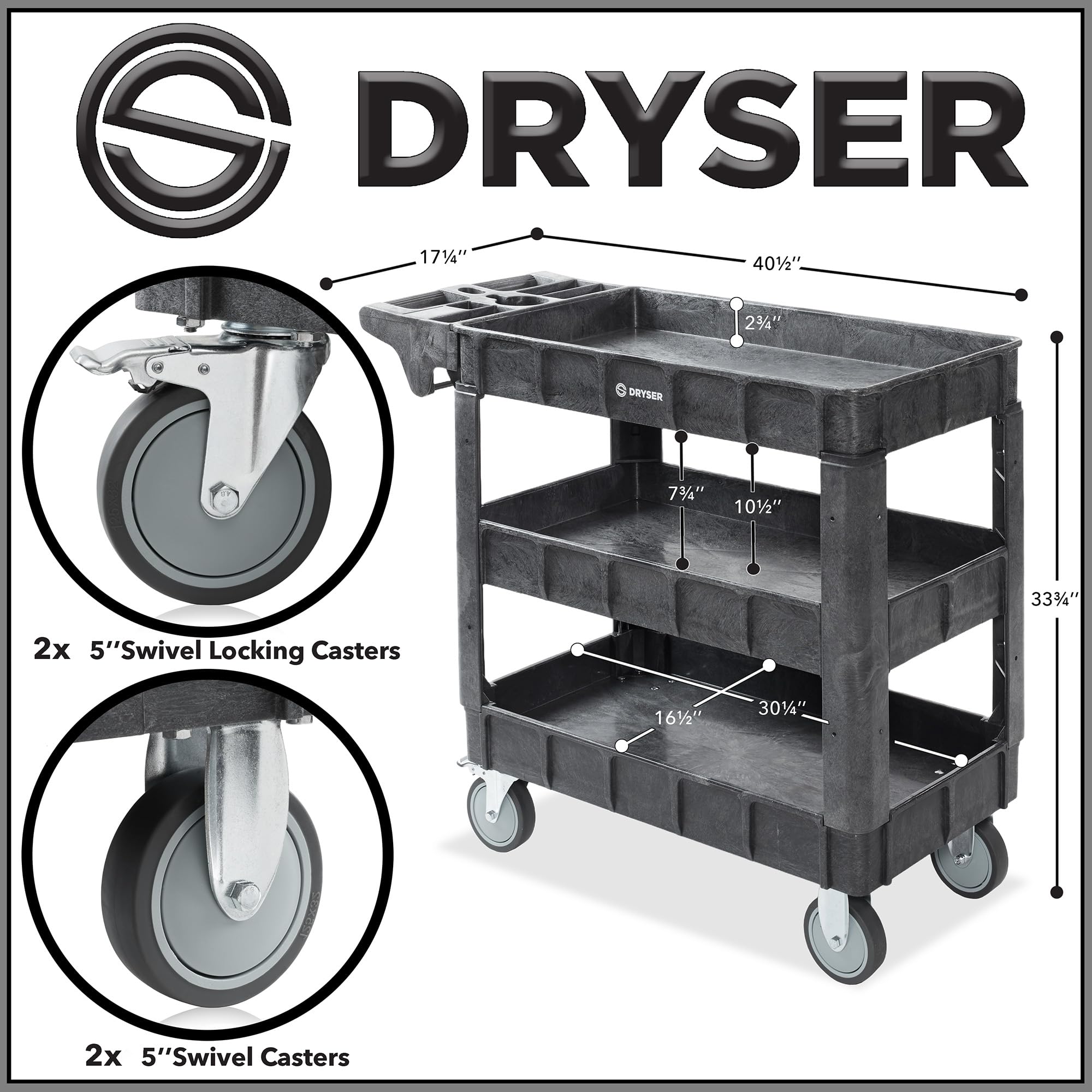 Utility Cart with Wheels