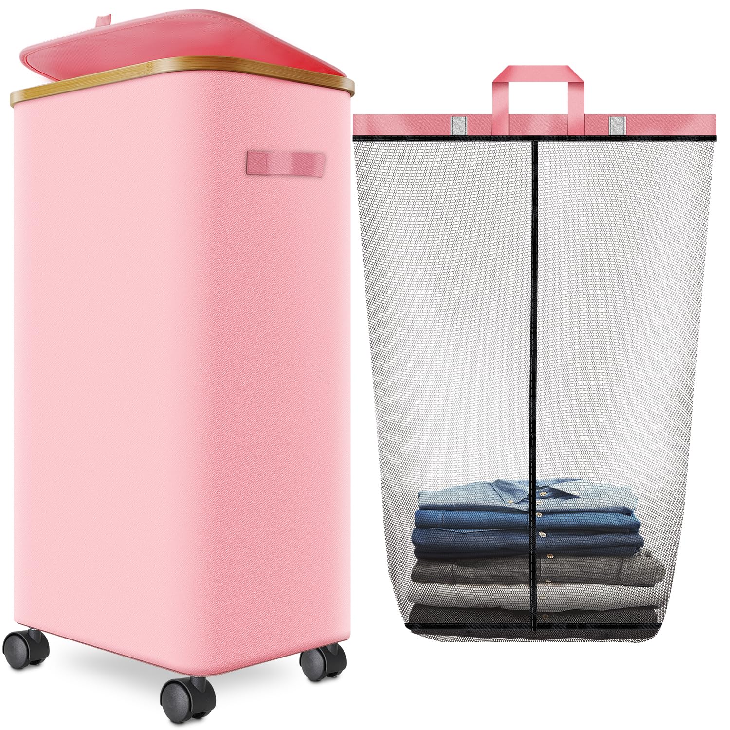 Laundry Hamper with Wheels (3719.5425 Fl Oz)