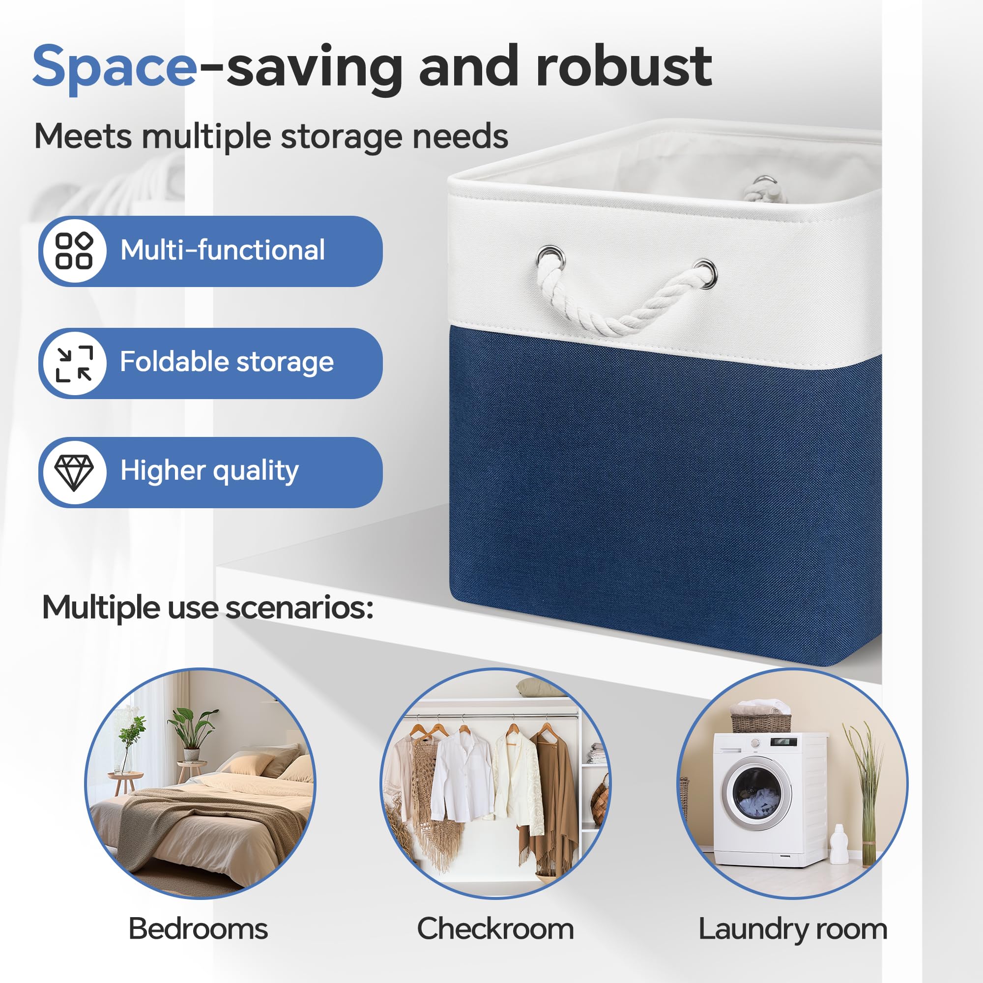 13x13x13 Inch Storage Cube Bins Foldable Organizer Baskets 6 Pack (6 Count)