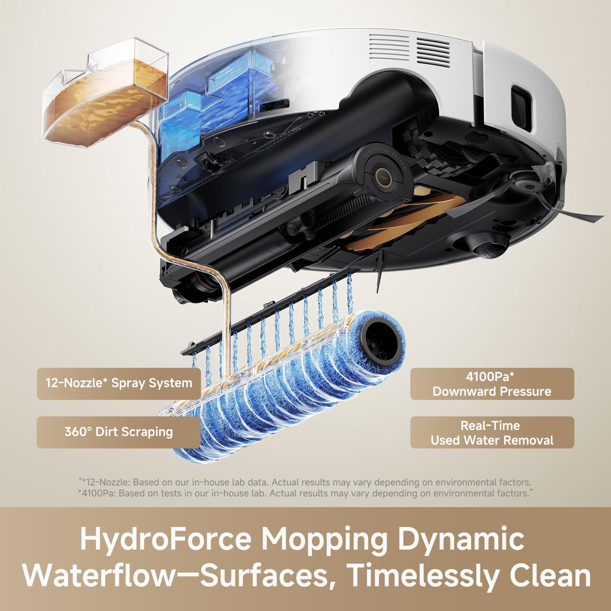 Z60 Ultra Roller SA Robot Vacuum and Mop with Auto Carpet Shield