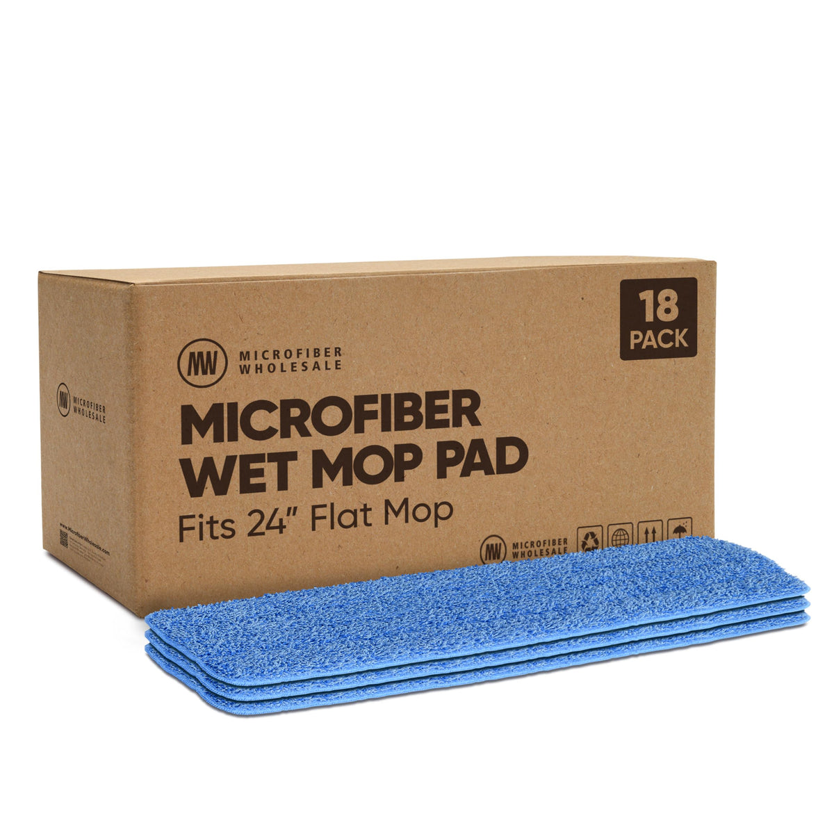 24 inch Microfiber Mop Pads (18 Count)