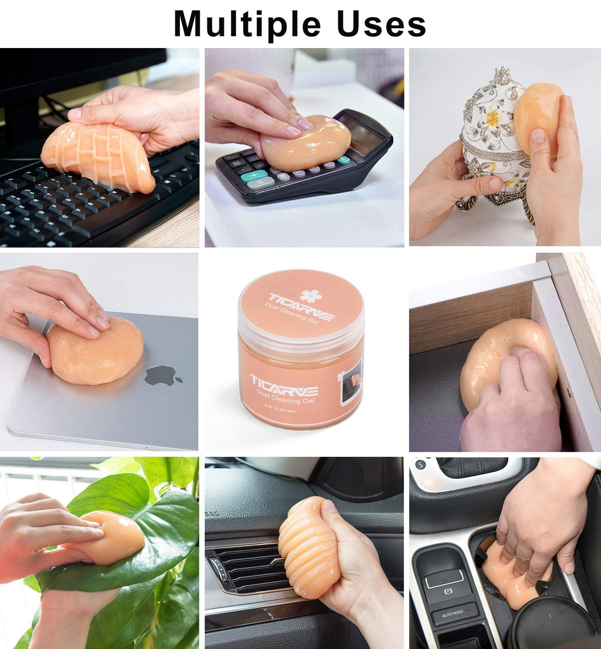 Cleaning Gel for Car Detail Putty Cleaning Gel Auto Detail Tools Car Interior Cleaner Cleaning Mud Dust for Cars and Keyboard Cleaner Gel Clean Slime Reusable Car Vent Cleaner (5.7 Ounce)