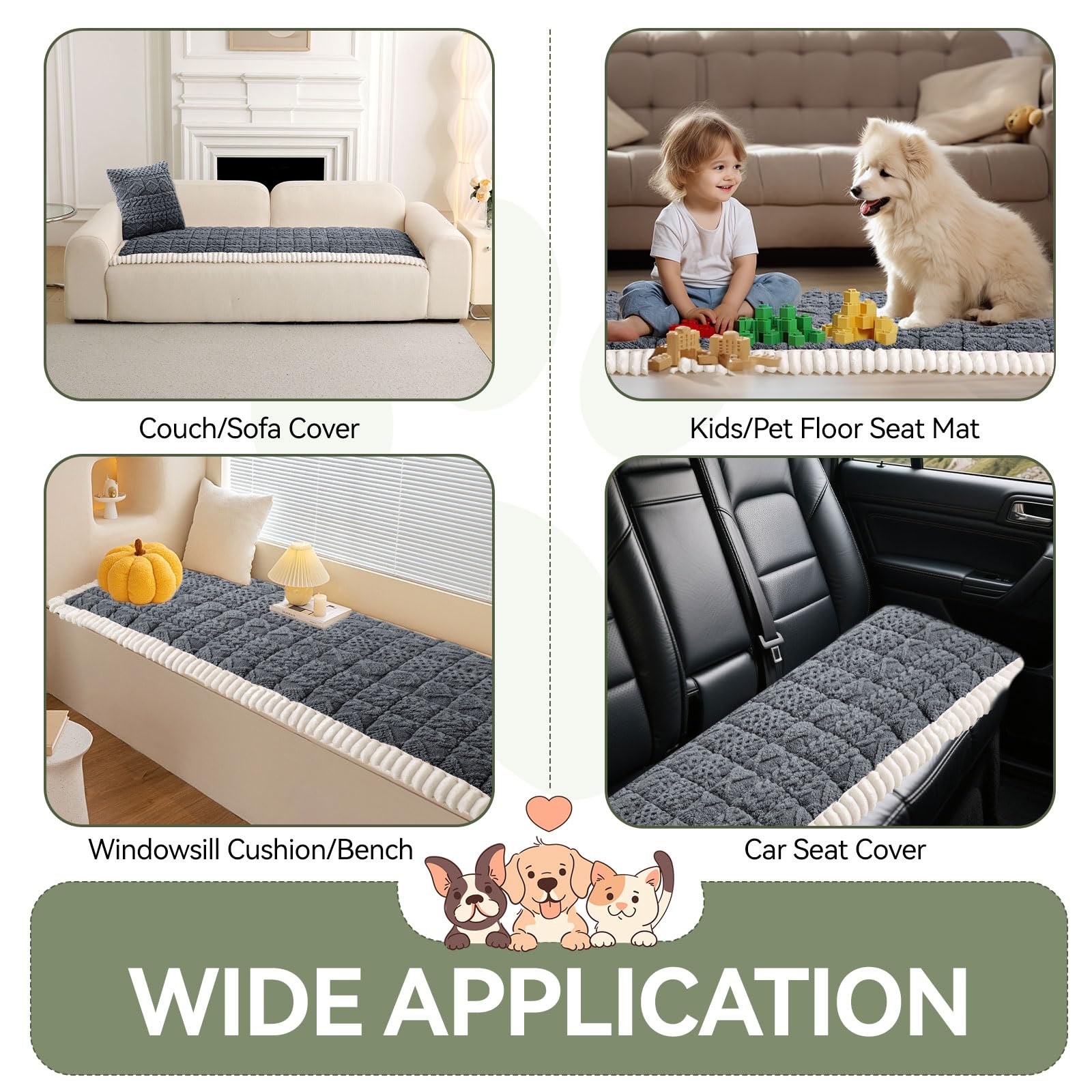 Couch Covers for 3 Cushion Sofa Pet Friendly Washable (3 Ounce)