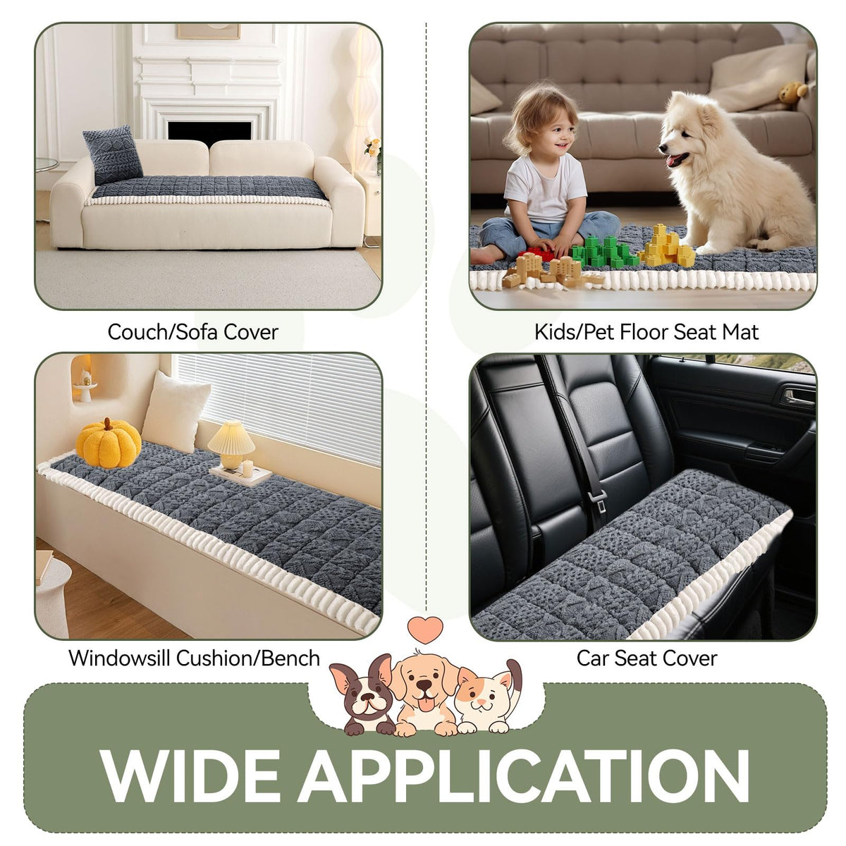 All Seasons Sofa Covers for 3 Cushion Couch Washable (3 Ounce)