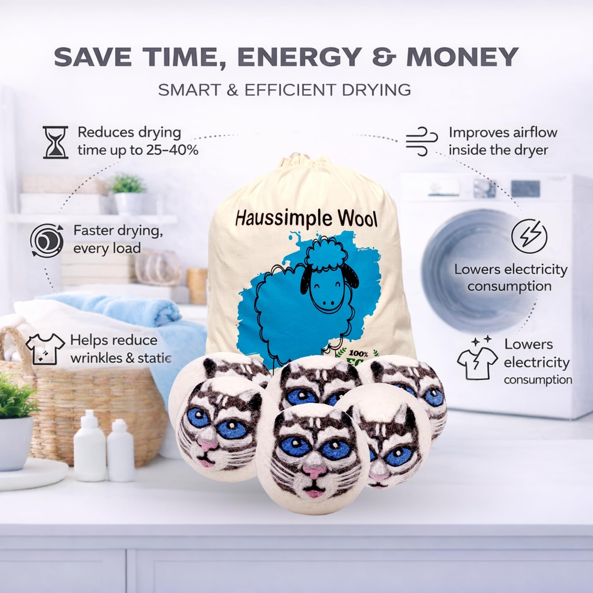 Wool Dryer Balls 6 (6 Count)